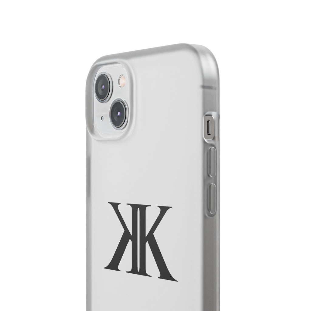 Monogram KK Phone Case — Minimalist Black Logo Flexi Case