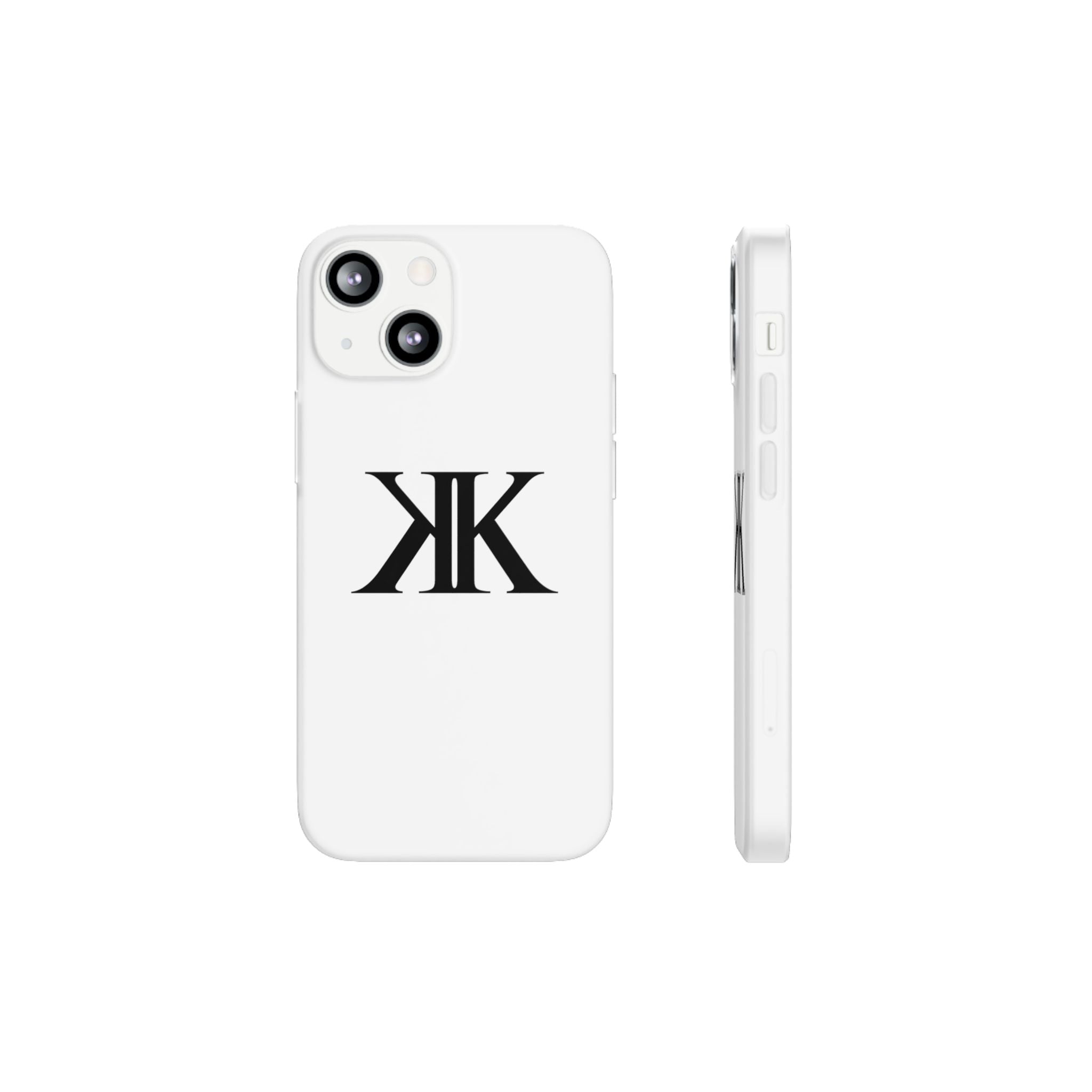 Monogram KK Phone Case — Minimalist Black Logo Flexi Case