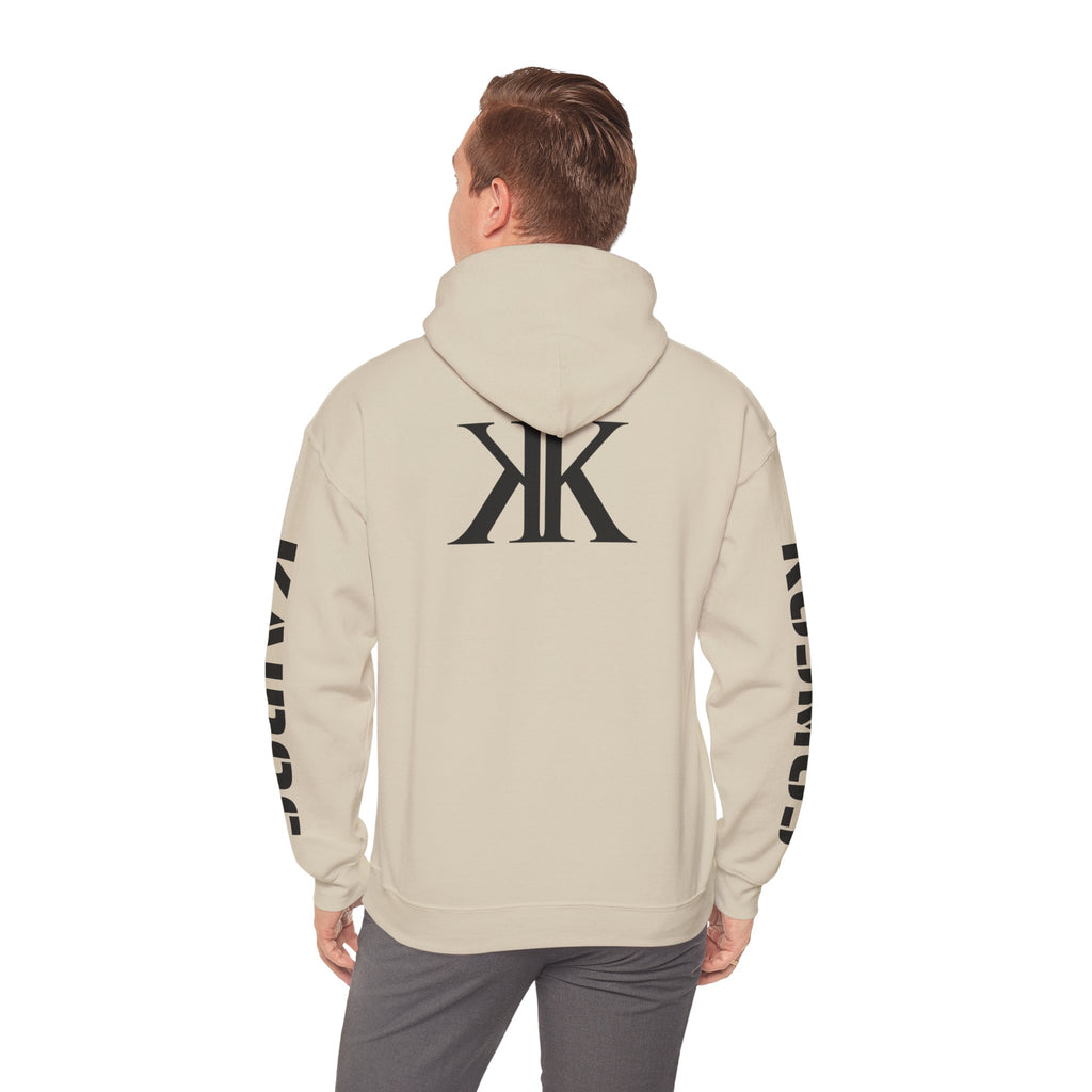 KAIROS KOSMOS Logo Hoodie — Minimalist Black Emblem Pullover