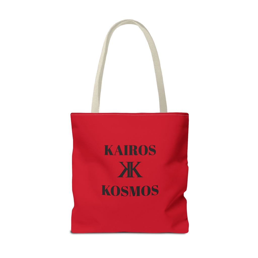 Kairos Kosmos RED Tote Bag – Minimalist Monogram Tote