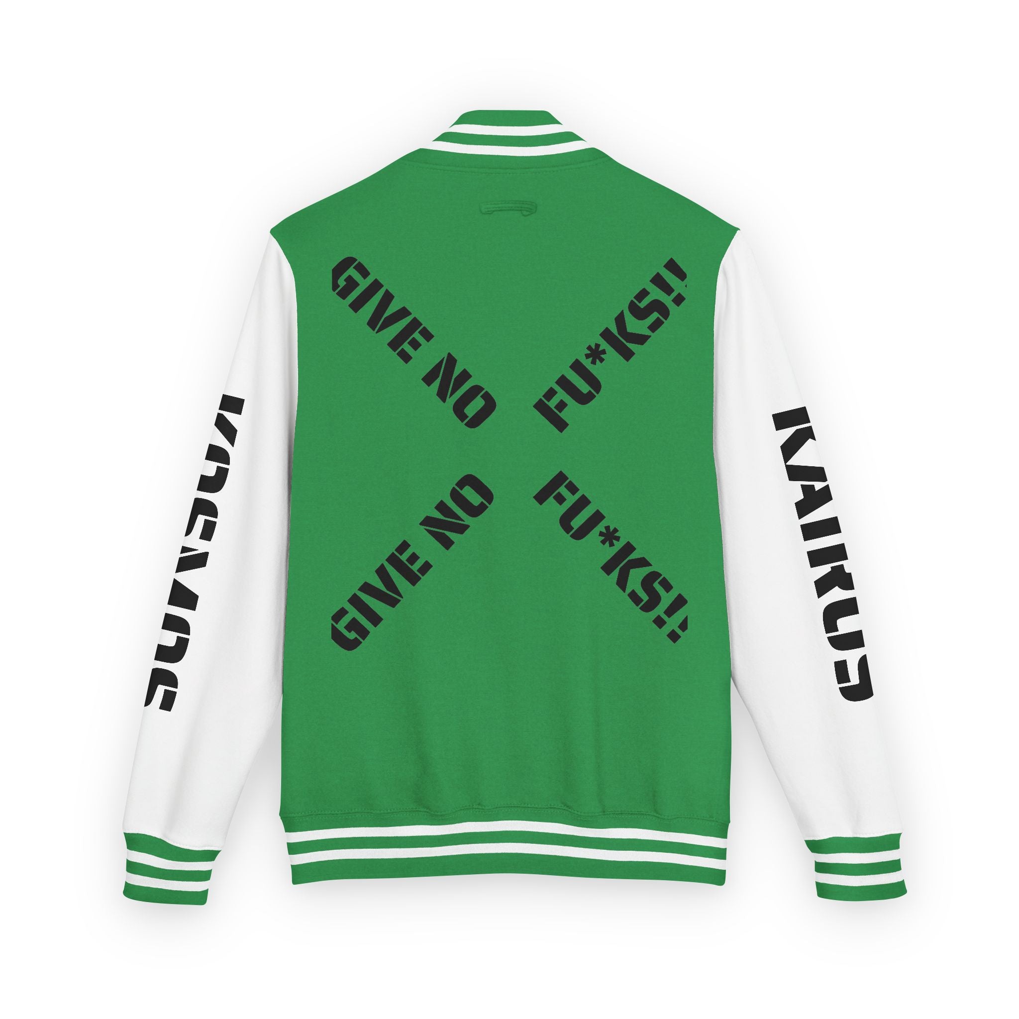 Letterman Jacket — "Give No Fu*ks" Bold Varsity Bomber