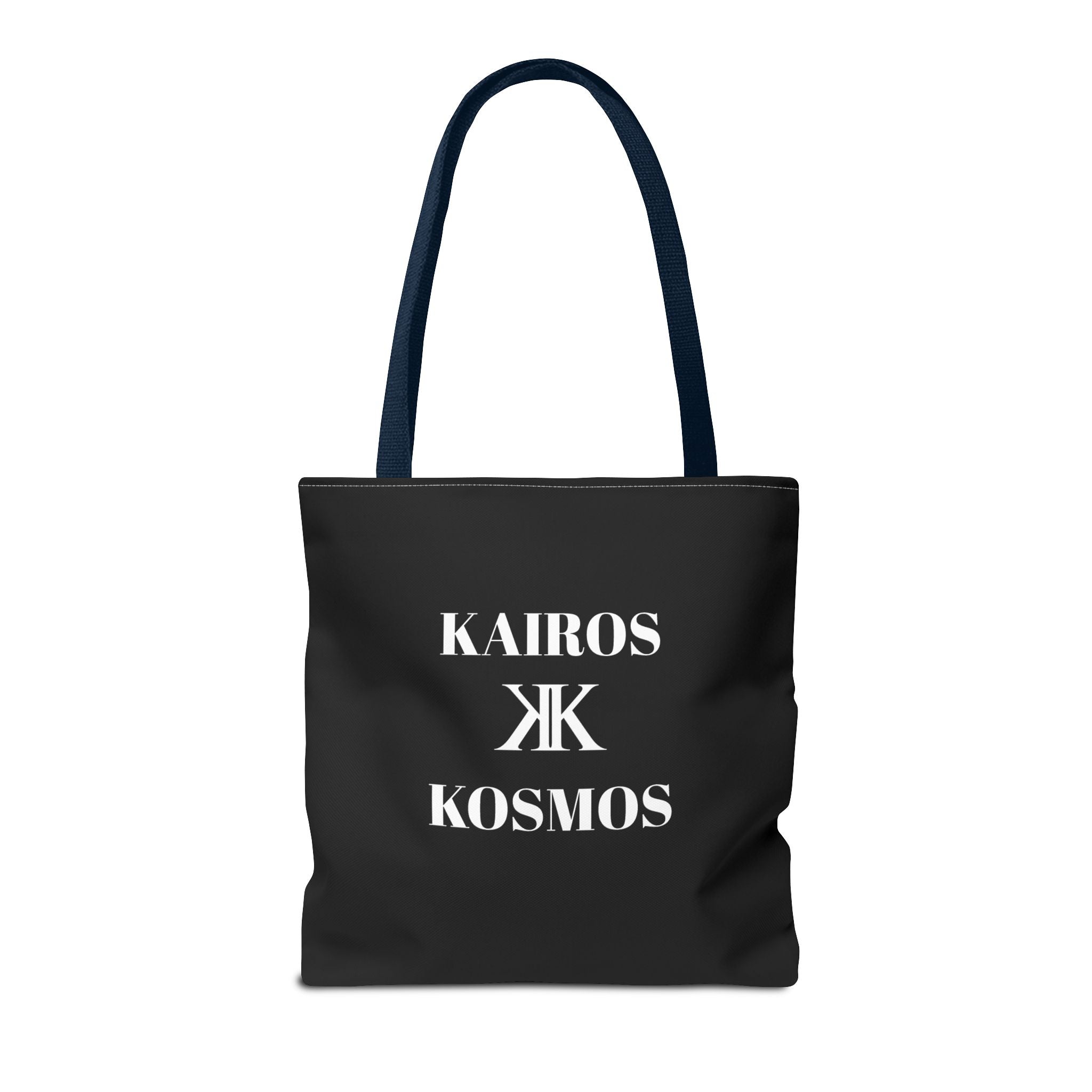 Kairos Kosmos BLACK Tote Bag – Minimalist Monogram Tote
