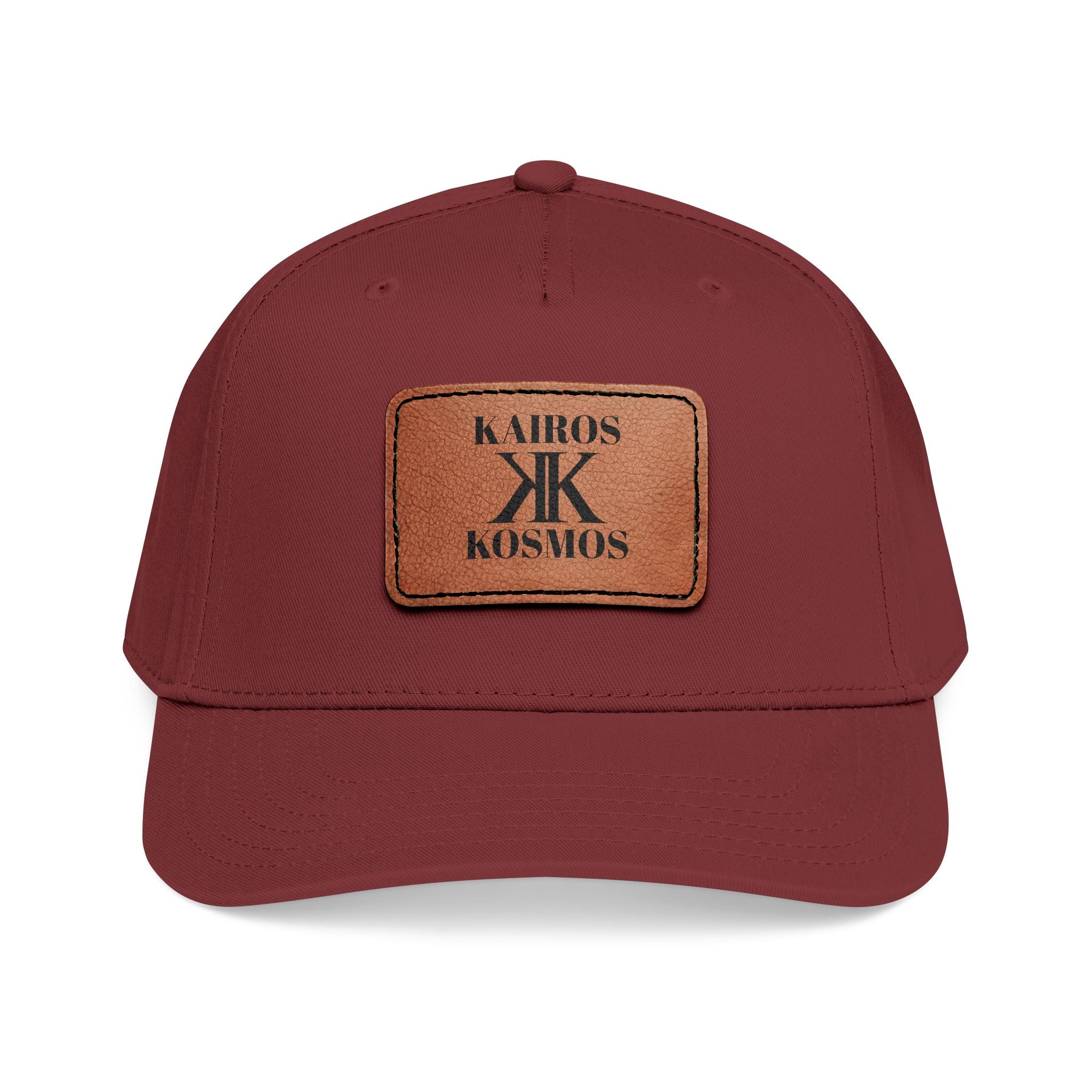Leather Patch Baseball Cap — Kiros Kosmos Logo