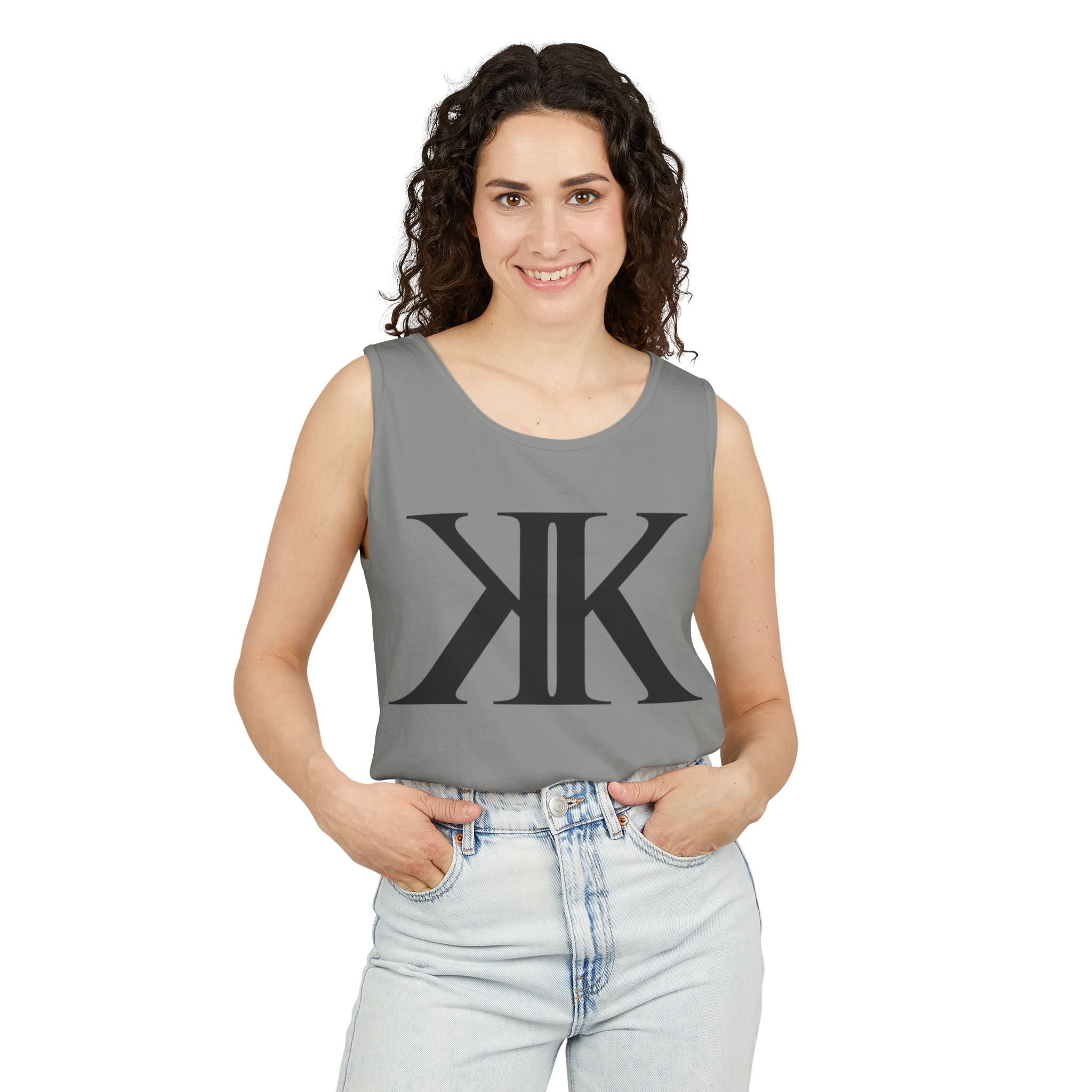 KK Monogram Tank Top — Minimalist Logo Graphic Tank