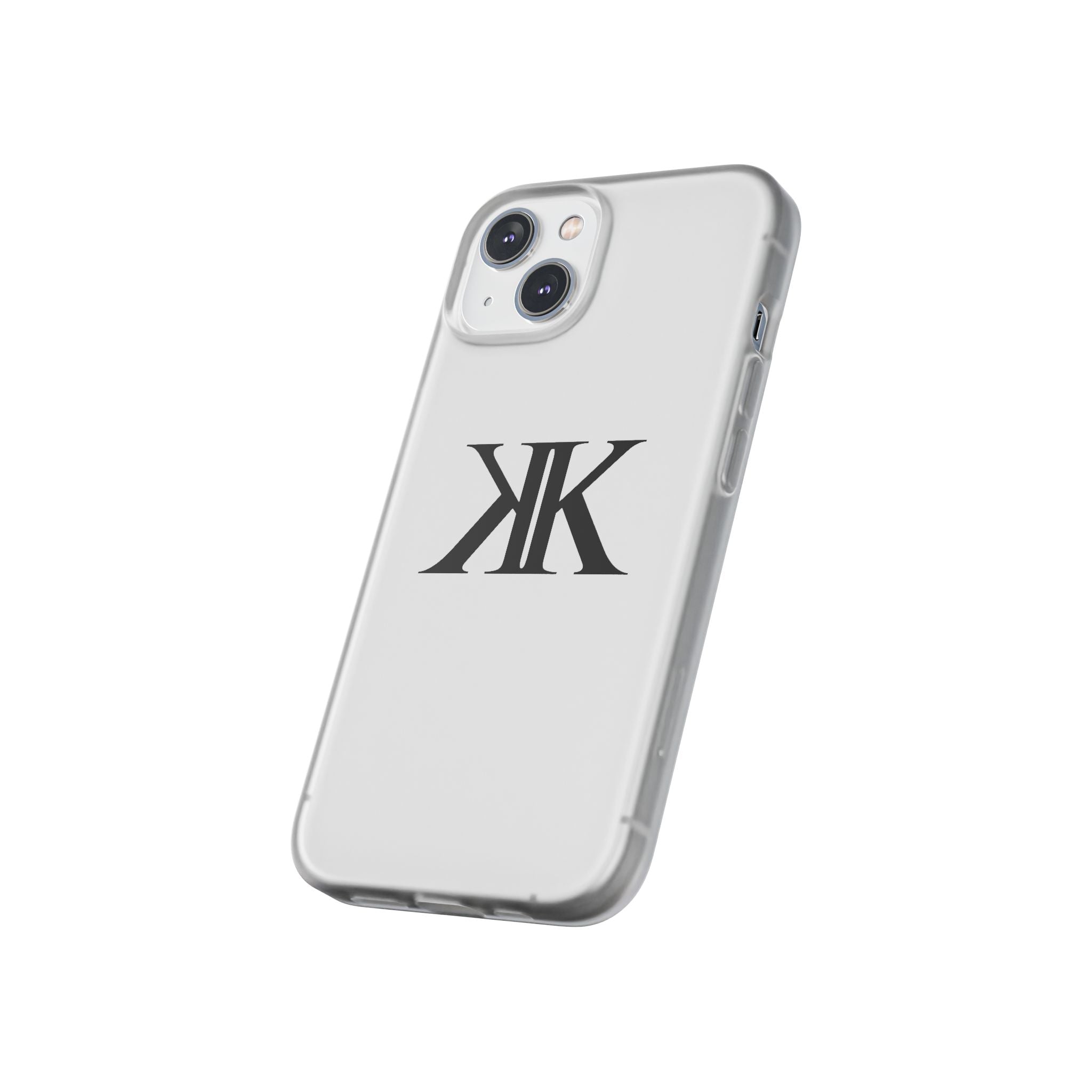 Monogram KK Phone Case — Minimalist Black Logo Flexi Case