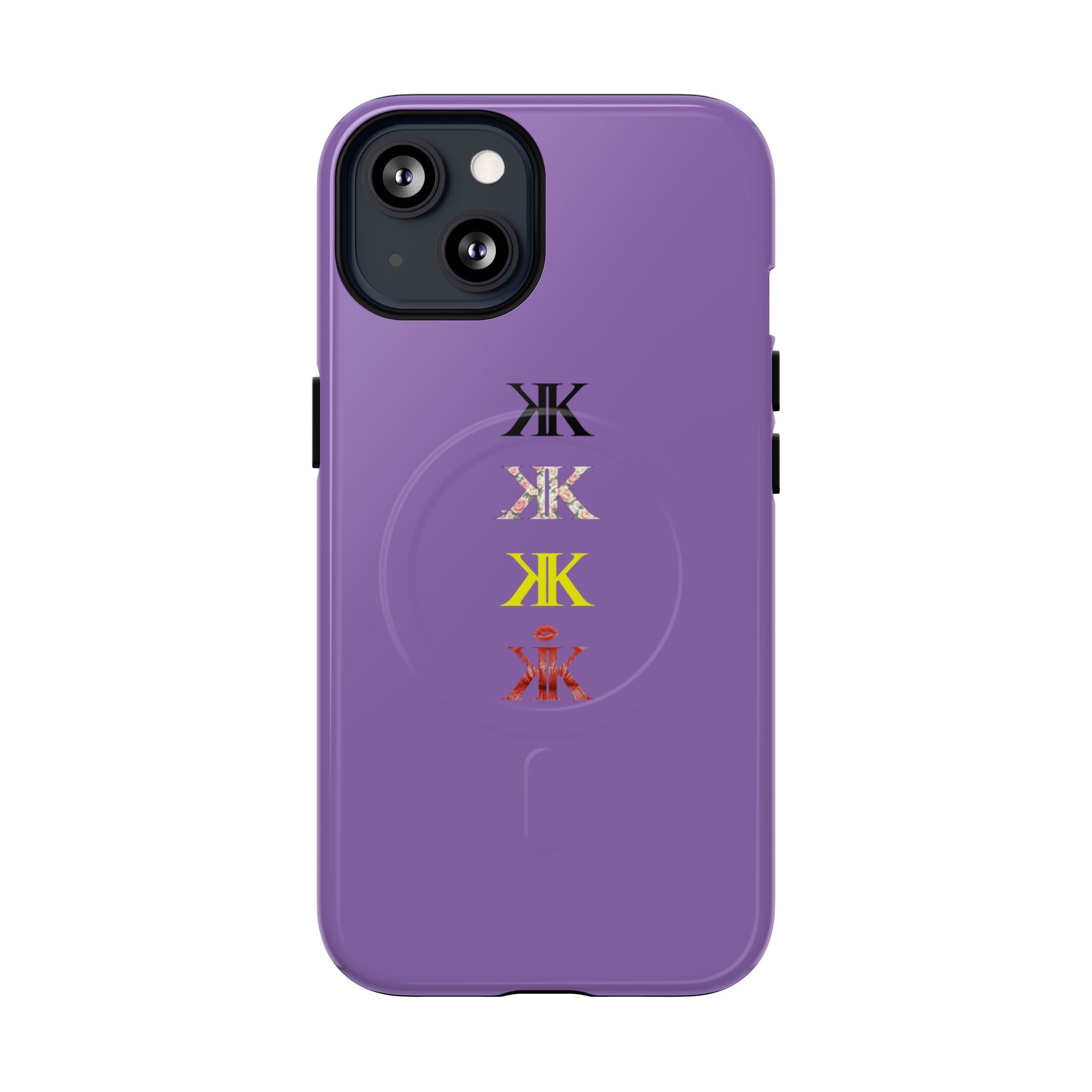 Sigil Collection Light Purple Phone Case — Minimalist Monogram Stack Tough Magnetic Case