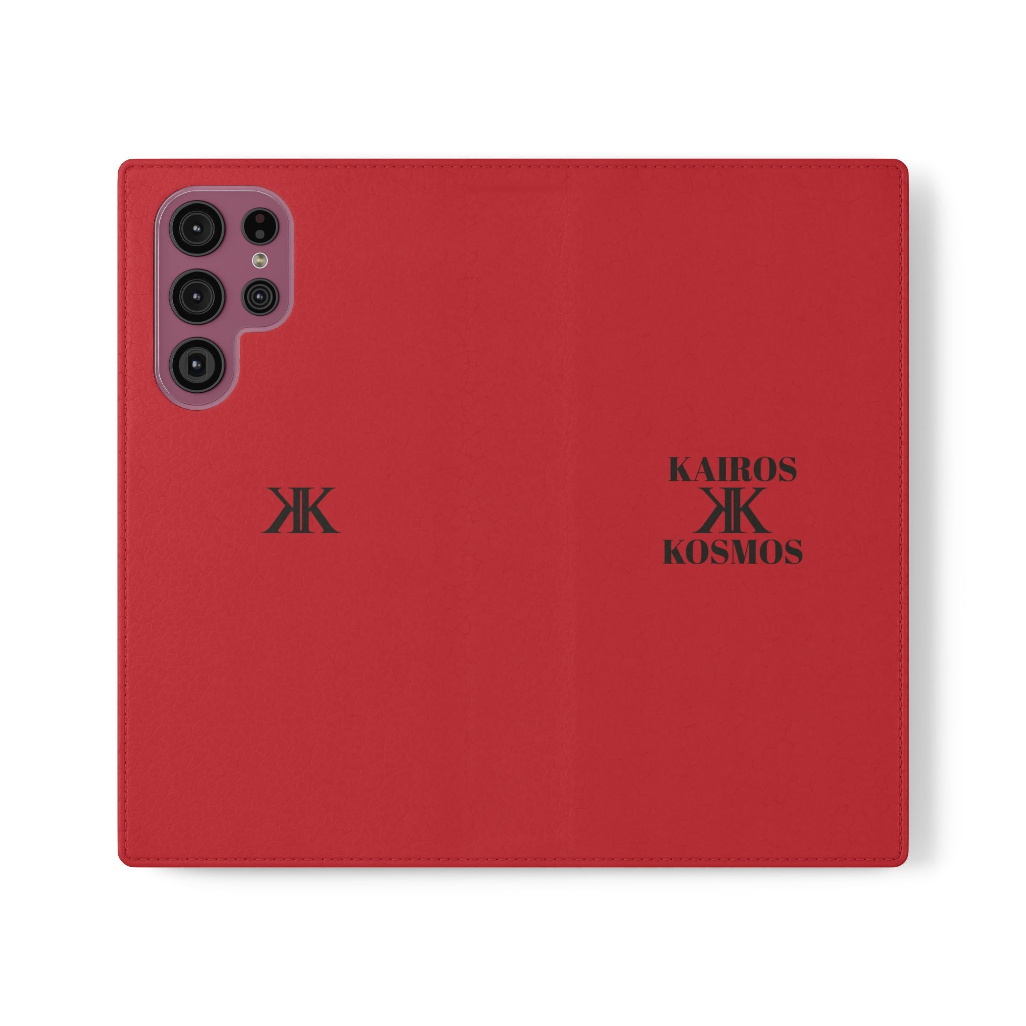 Kairos Kosmos Logo RED Flip Phone Case