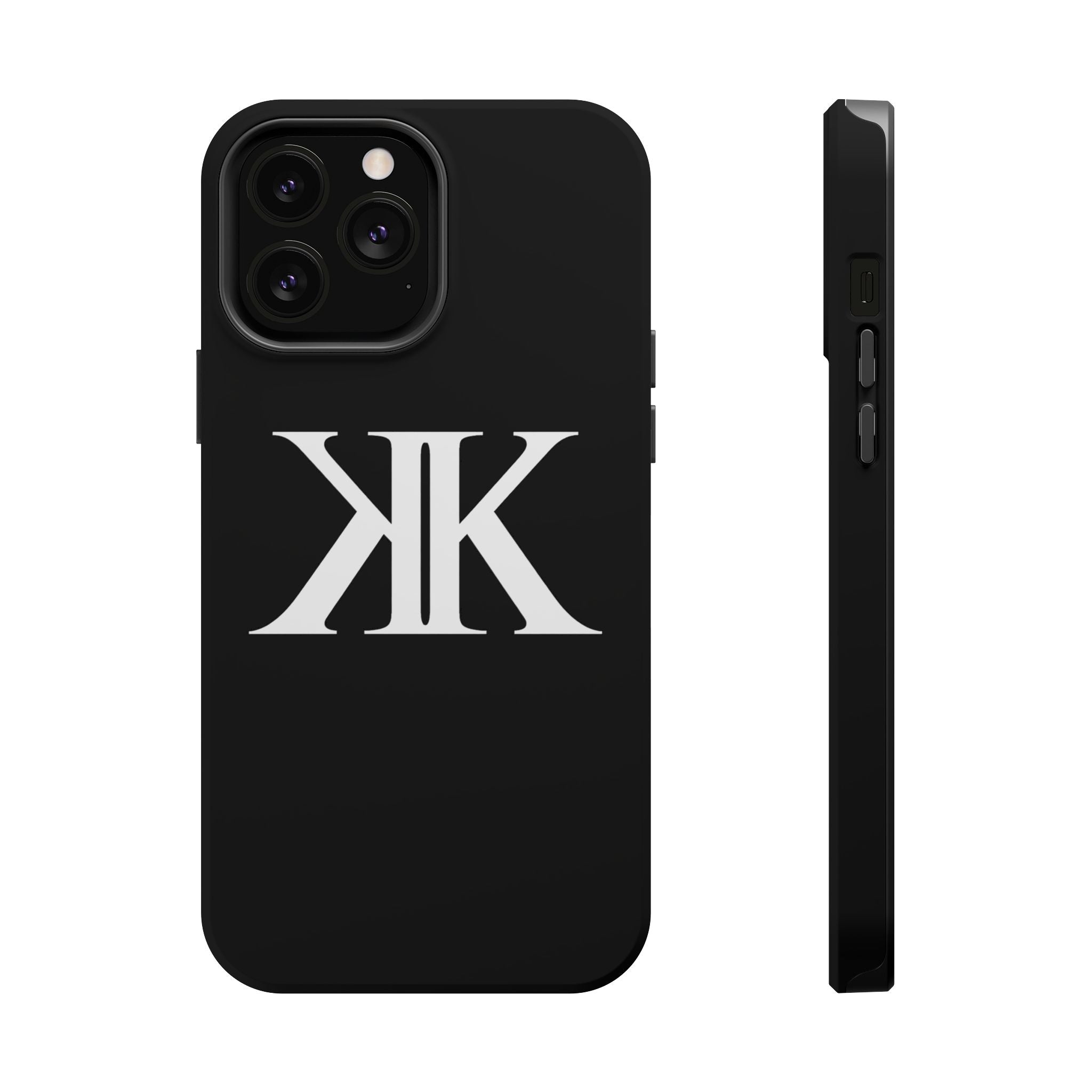 Magnetic Impact-Resistant BLACK Case with Bold KK Monogram