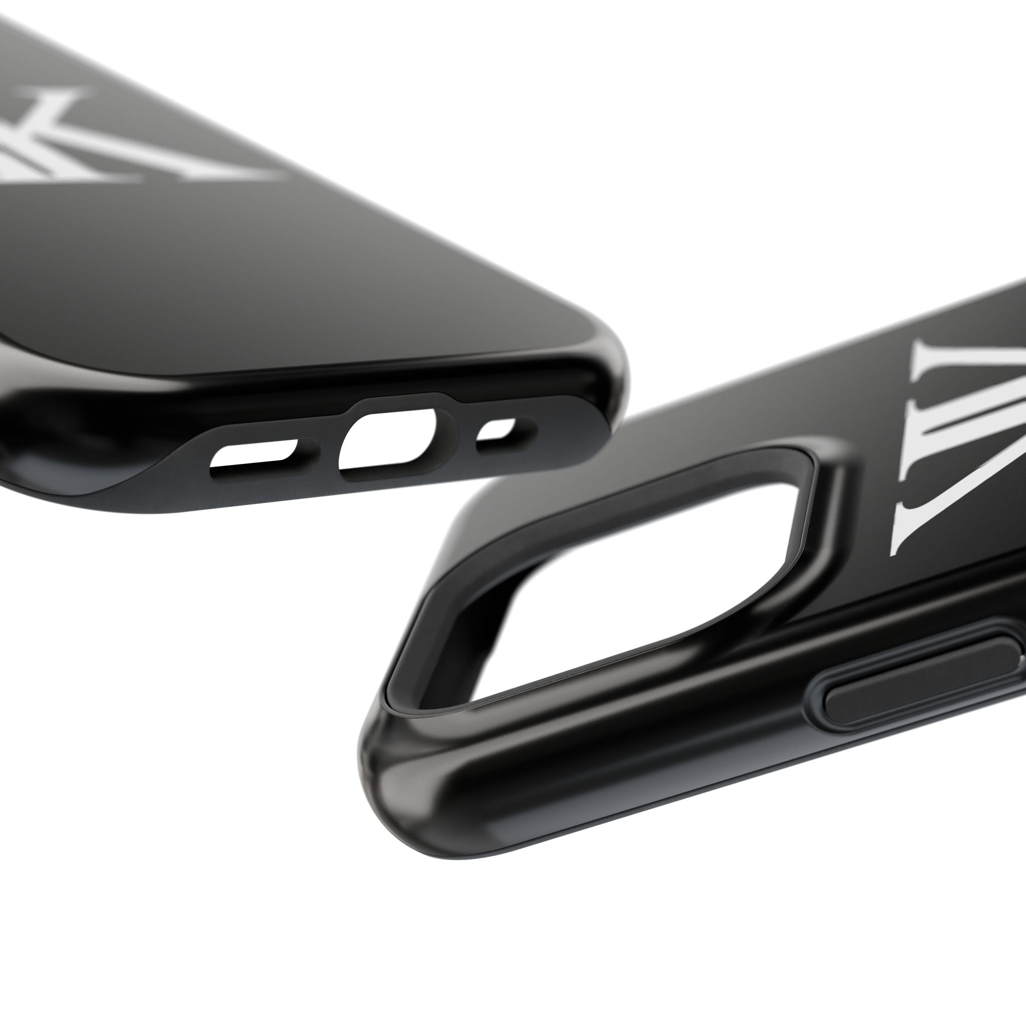 Magnetic Impact-Resistant BLACK Case with Bold KK Monogram