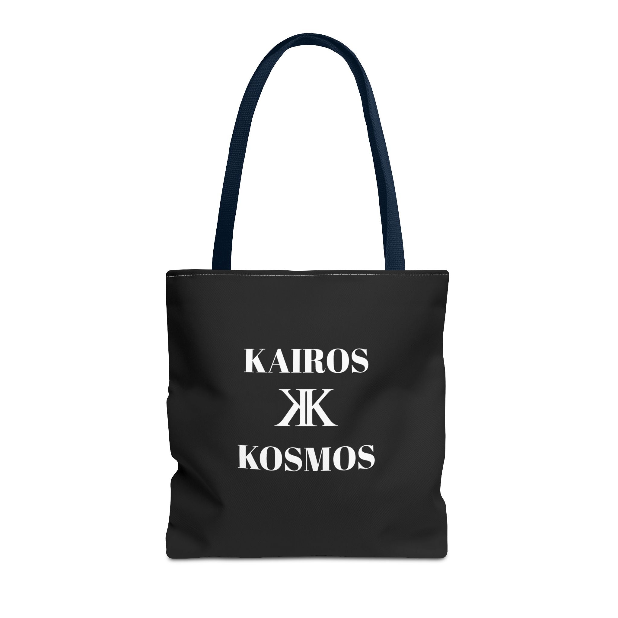 Kairos Kosmos BLACK Tote Bag – Minimalist Monogram Tote