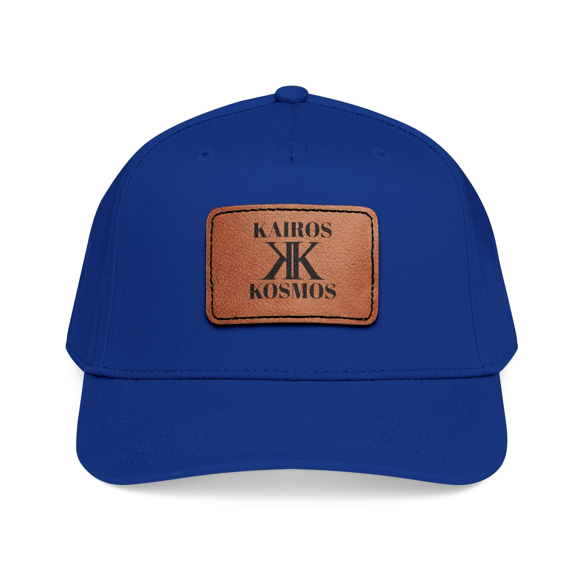 Leather Patch Baseball Cap — Kiros Kosmos Logo