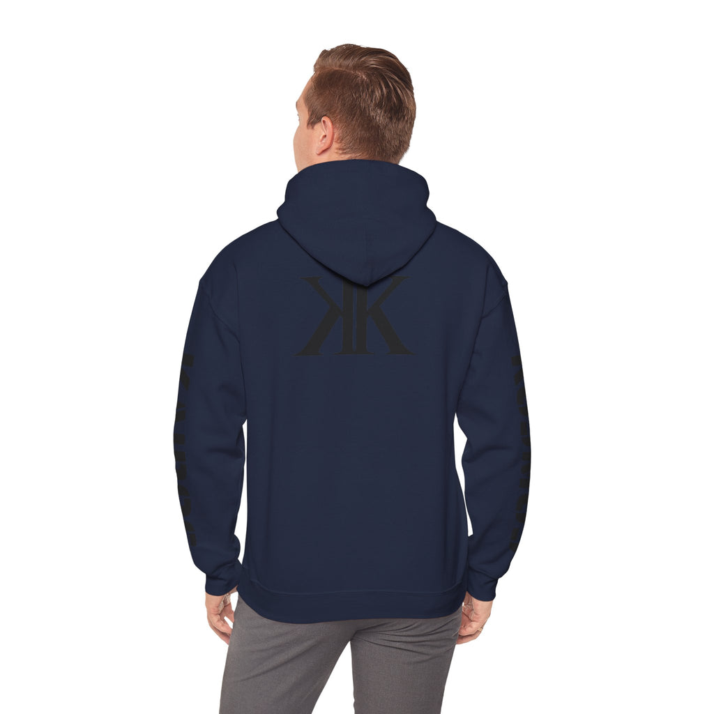 KAIROS KOSMOS Logo Hoodie — Minimalist Black Emblem Pullover