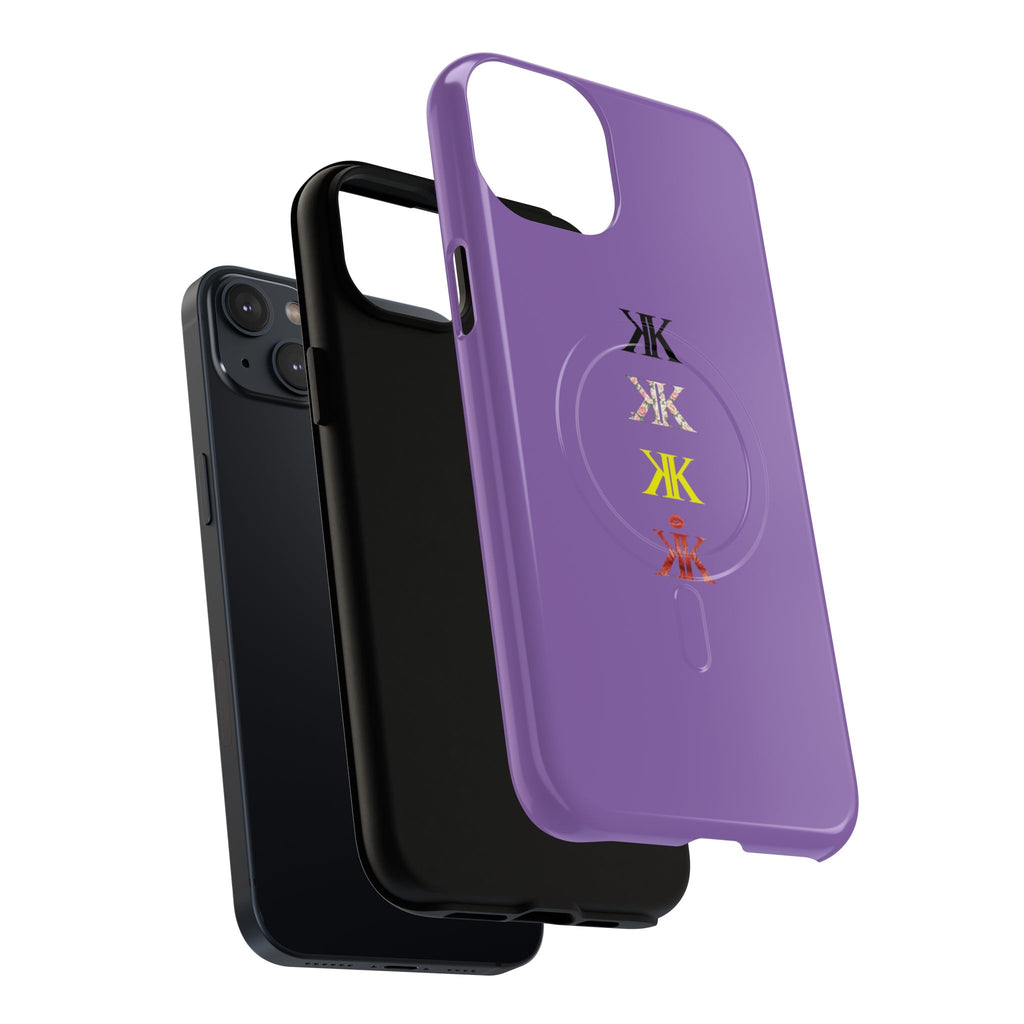 Sigil Collection Light Purple Phone Case — Minimalist Monogram Stack Tough Magnetic Case