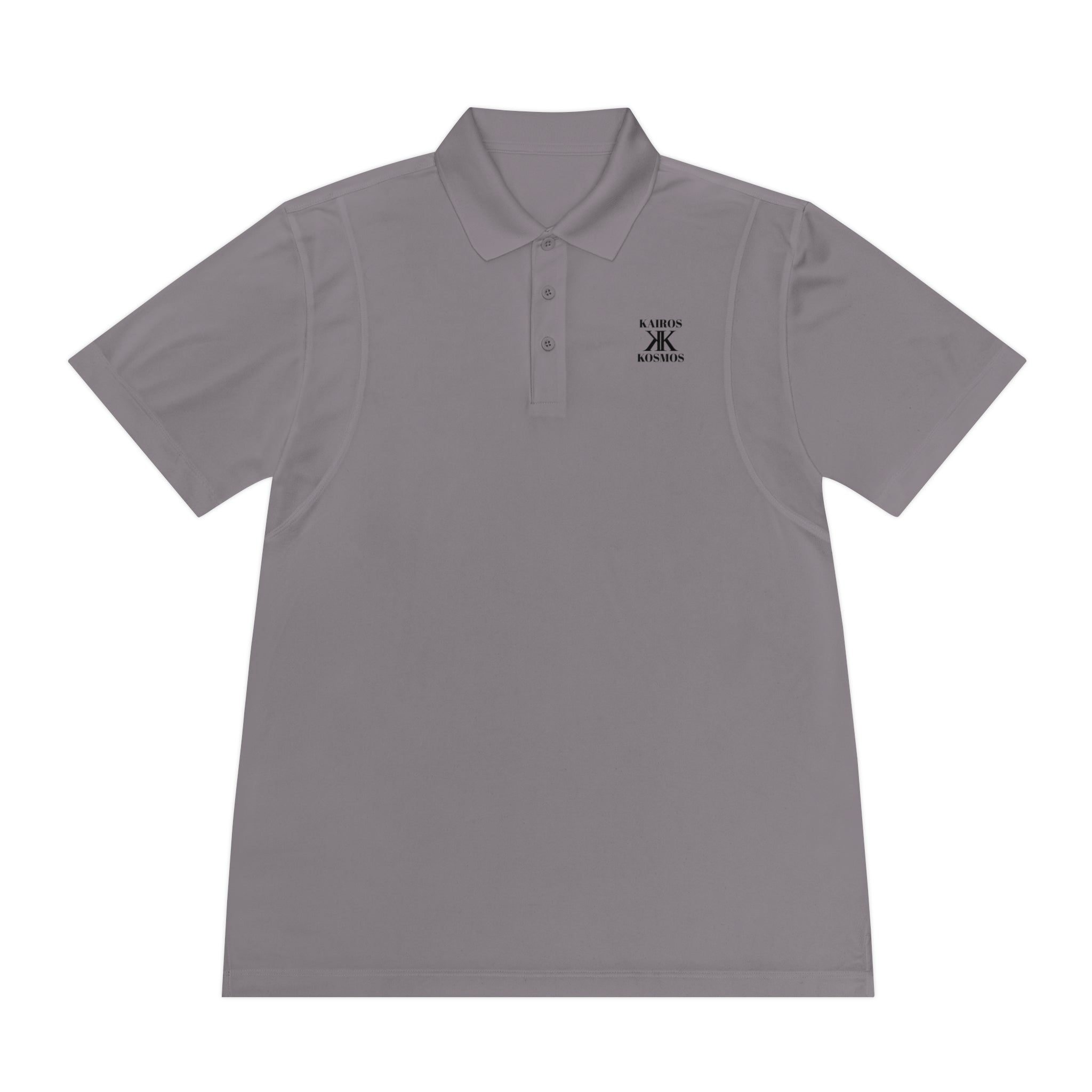 Classic Men’s Sport Polo — Minimalist Kairos Kosmos Logo Chest Shirt
