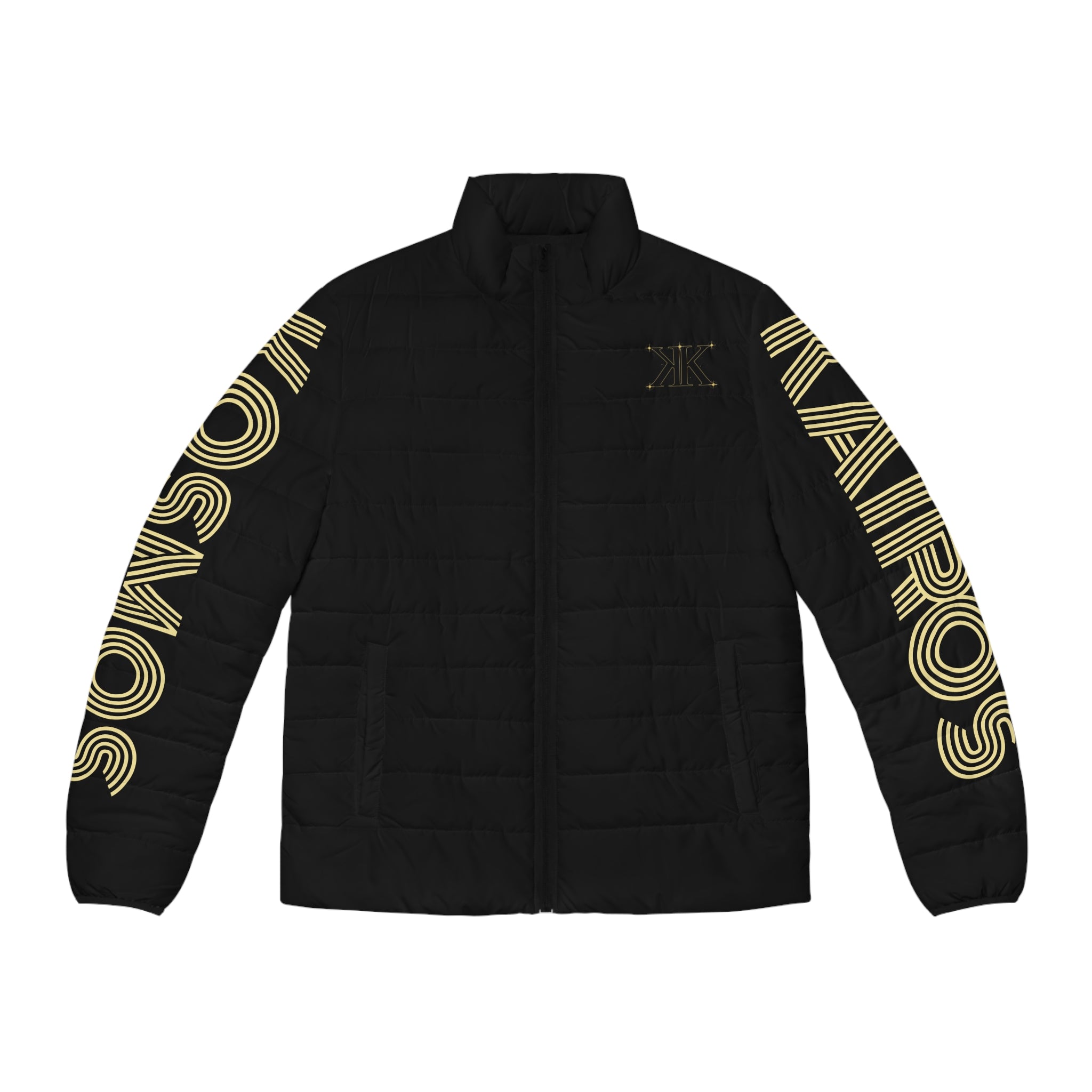 Aether Collection BLACK Aries Puffer Jacket – Zodiac Ram Graphic Men's Jacket