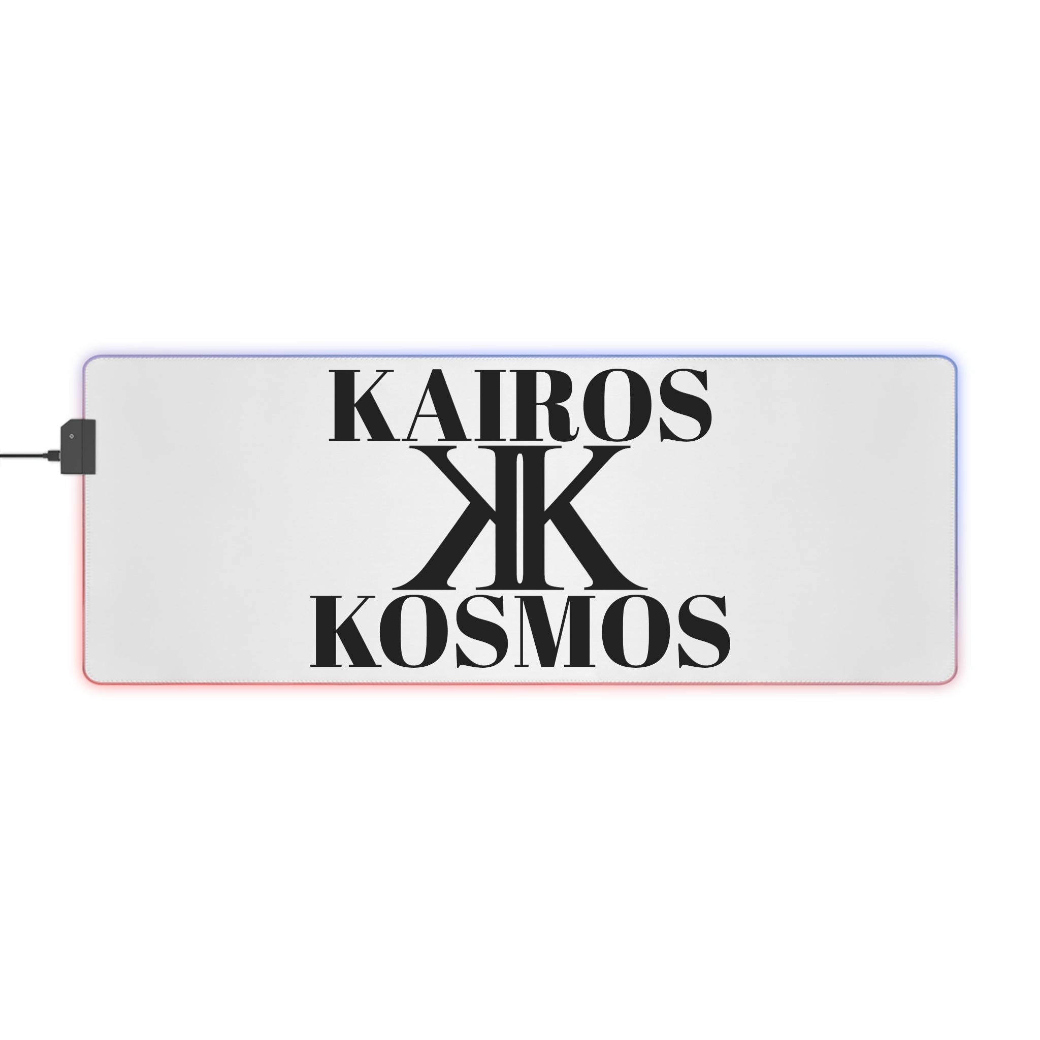 LED Gaming Mouse Pad — Kairos Kosmos Logo RGB Desk Mat