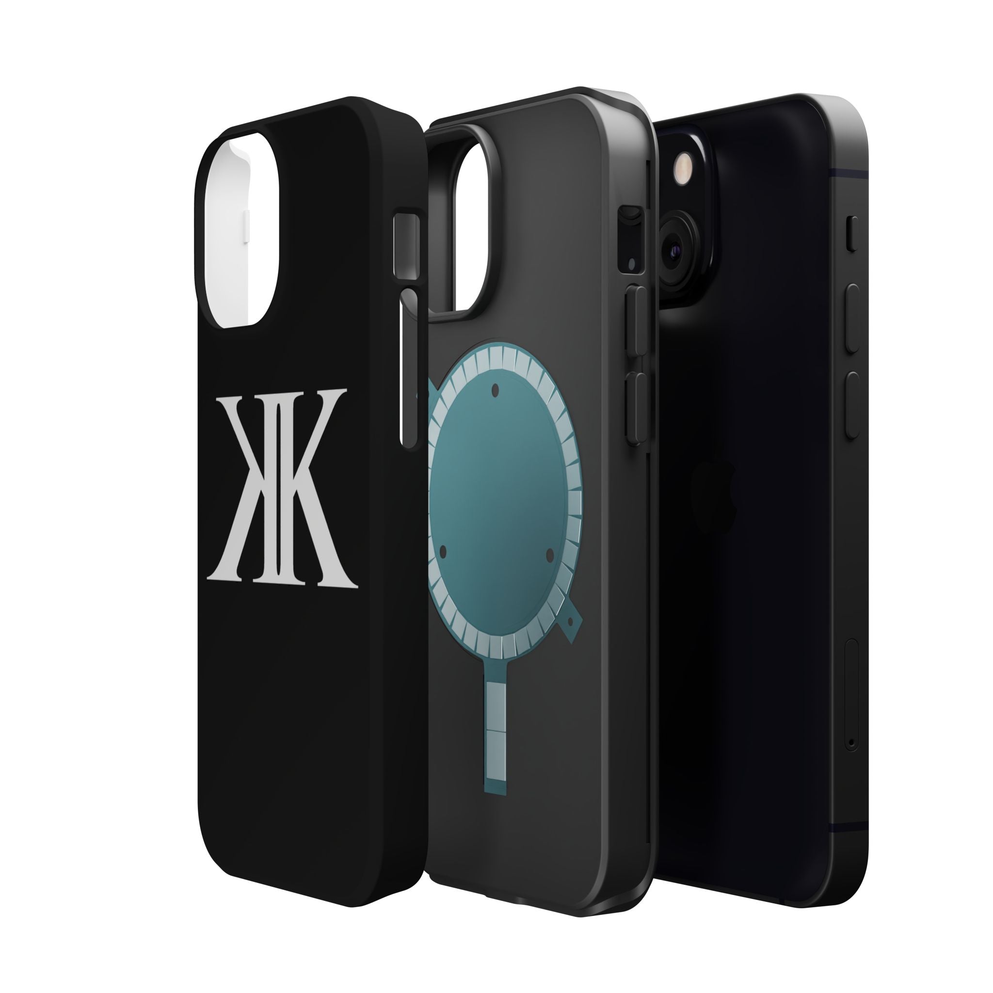 Magnetic Impact-Resistant BLACK Case with Bold KK Monogram