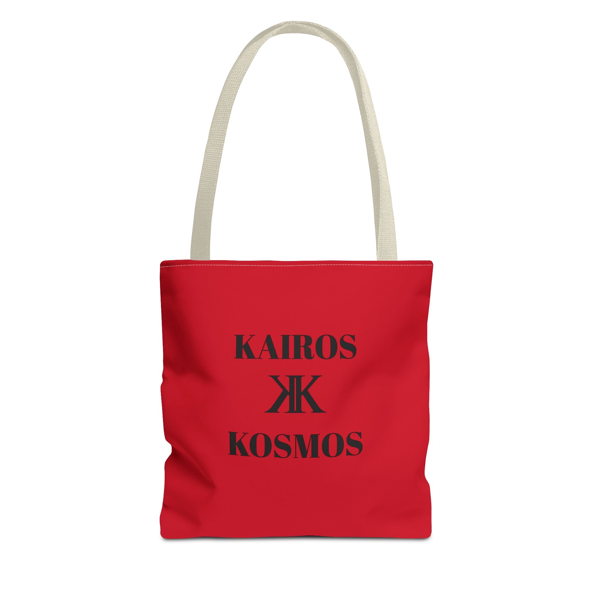 Kairos Kosmos RED Tote Bag – Minimalist Monogram Tote