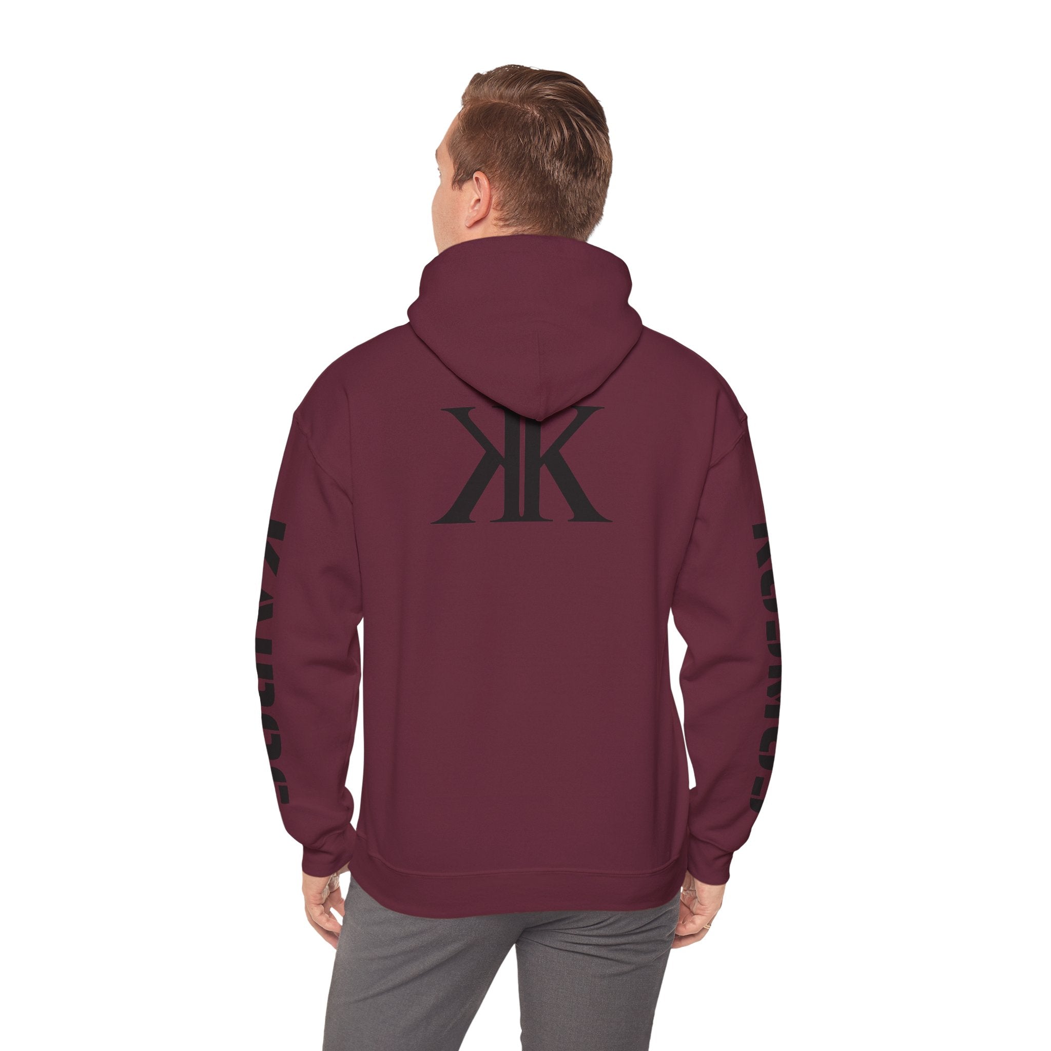 KAIROS KOSMOS Logo Hoodie — Minimalist Black Emblem Pullover