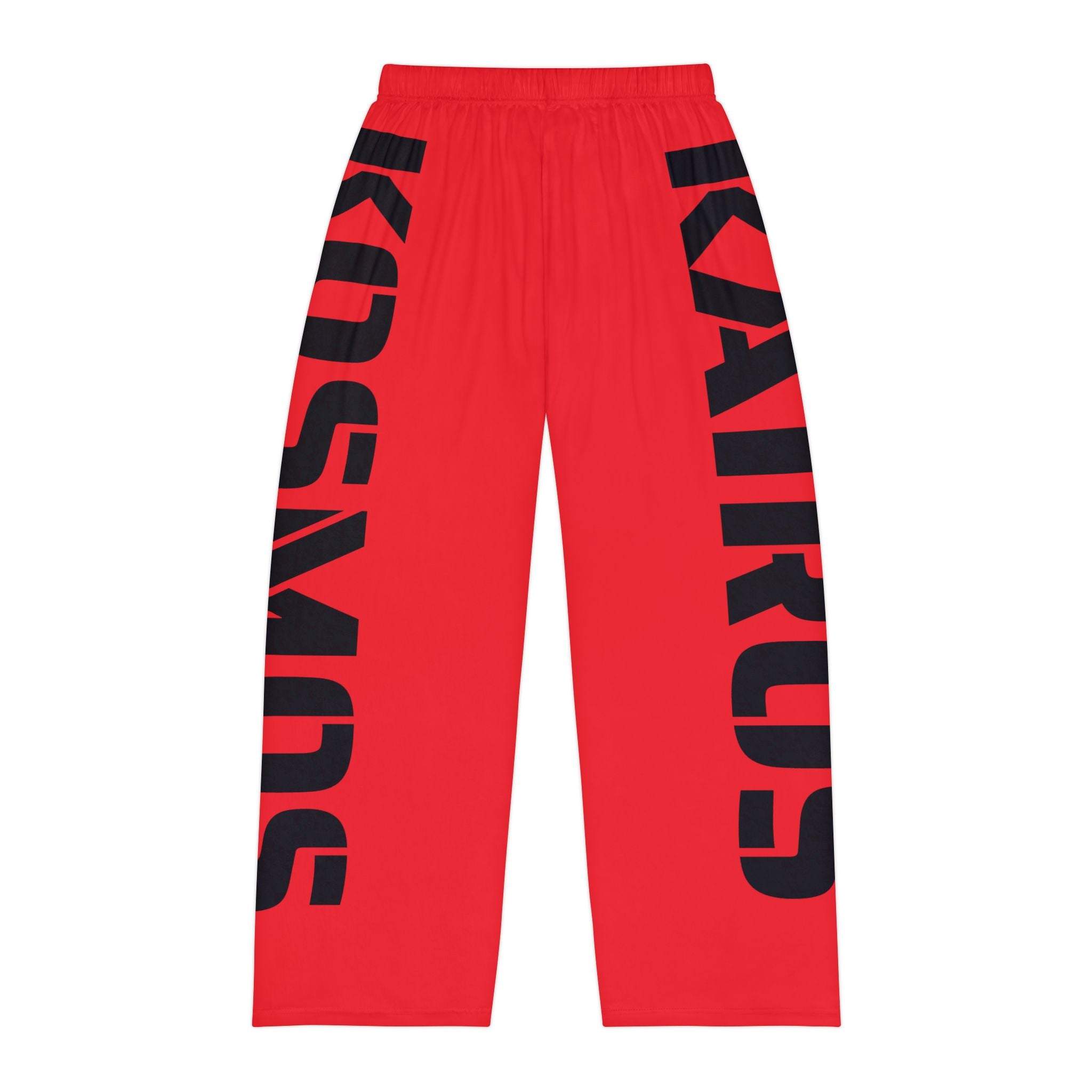 RED Lounge Pants — Bold Side-Panel 'KAIROS' Men's Pajama Trousers