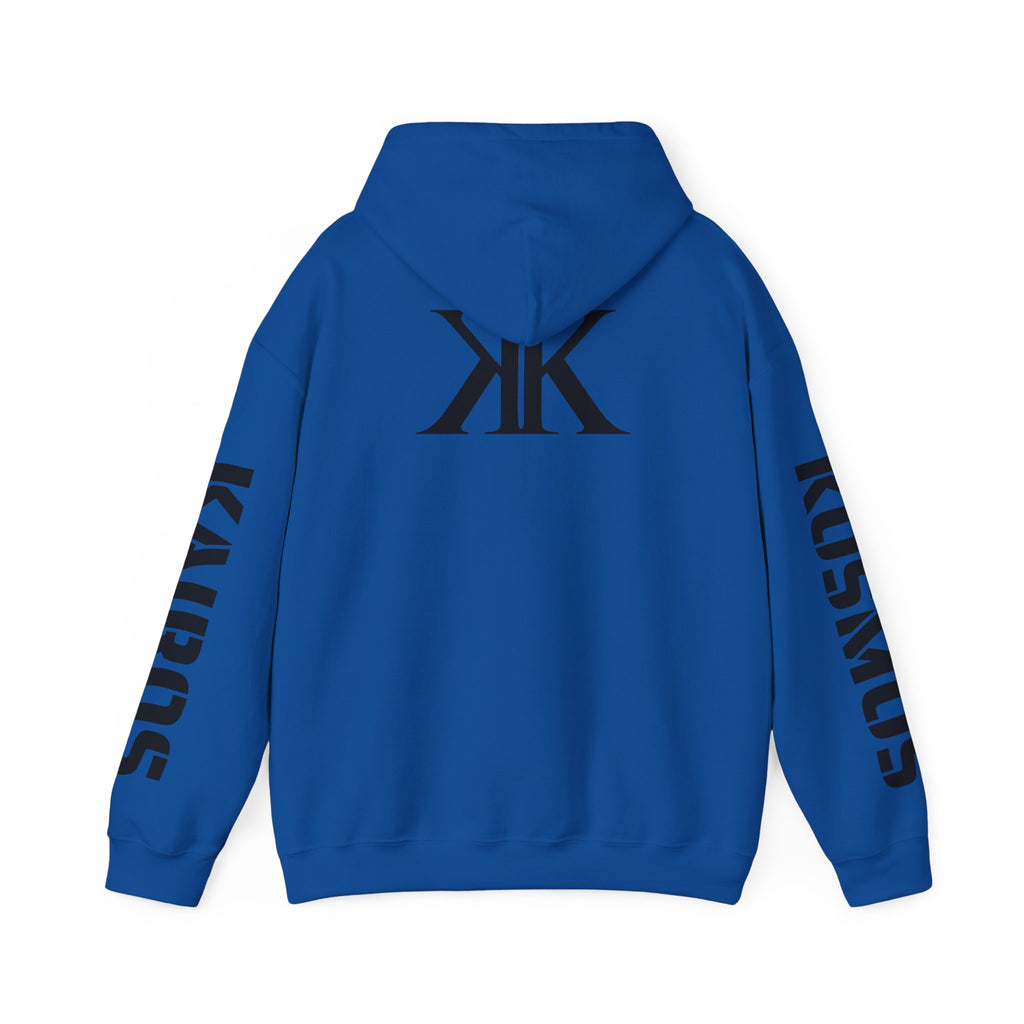 KAIROS KOSMOS Logo Hoodie — Minimalist Black Emblem Pullover