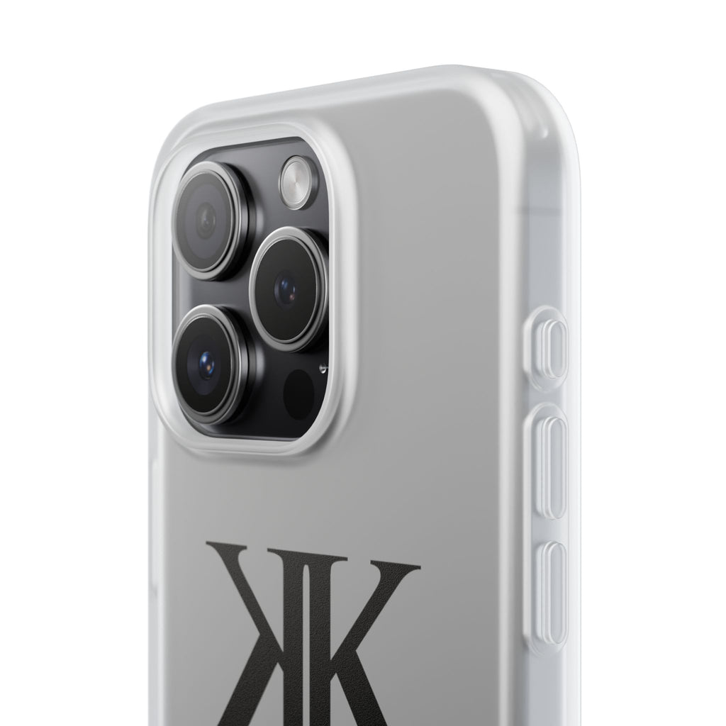 Monogram KK Phone Case — Minimalist Black Logo Flexi Case
