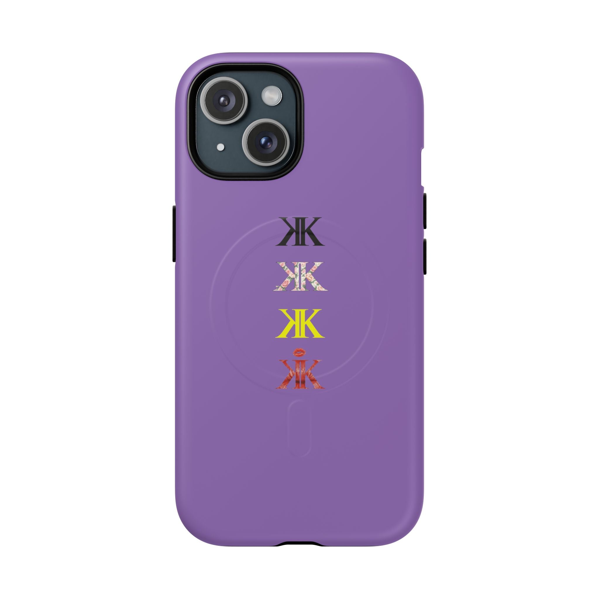 Sigil Collection Light Purple Phone Case — Minimalist Monogram Stack Tough Magnetic Case