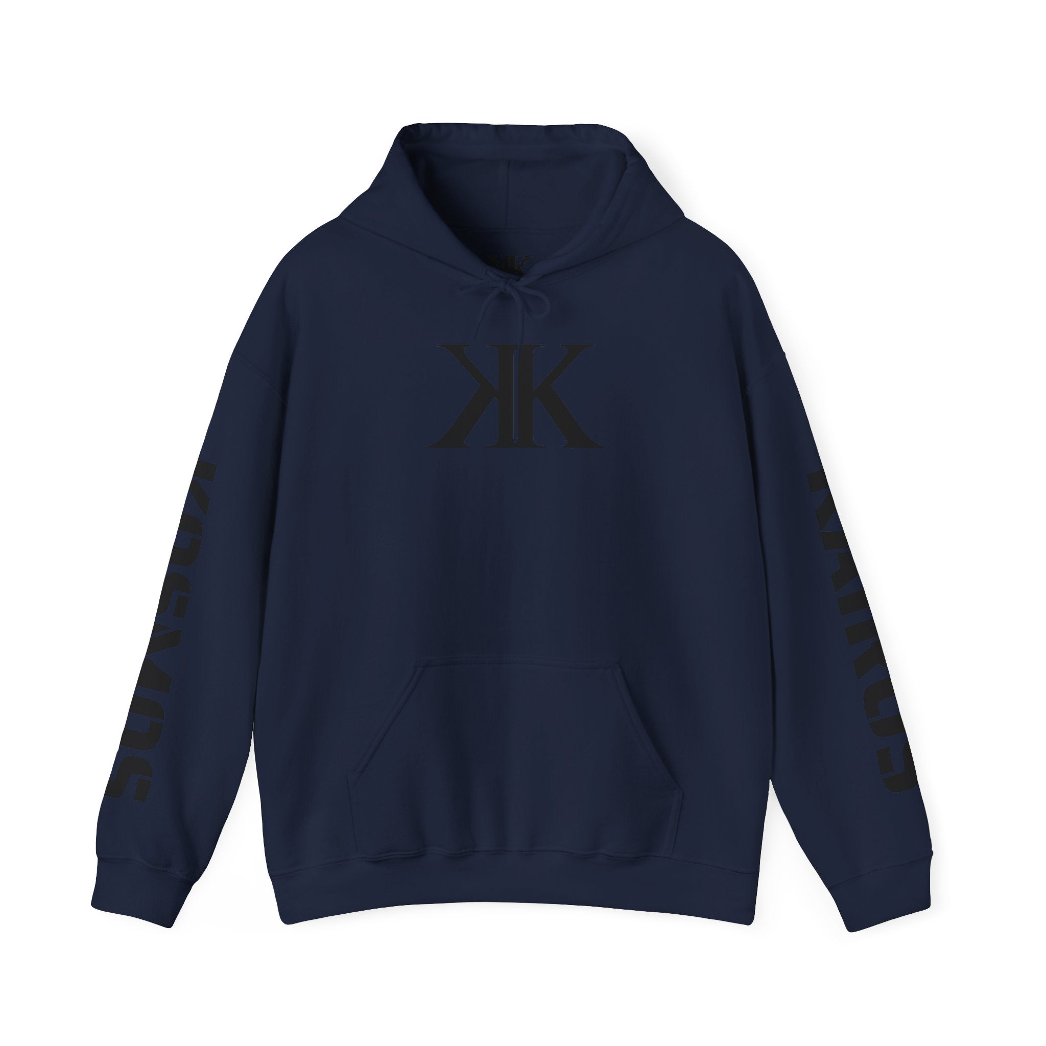 KAIROS KOSMOS Logo Hoodie — Minimalist Black Emblem Pullover