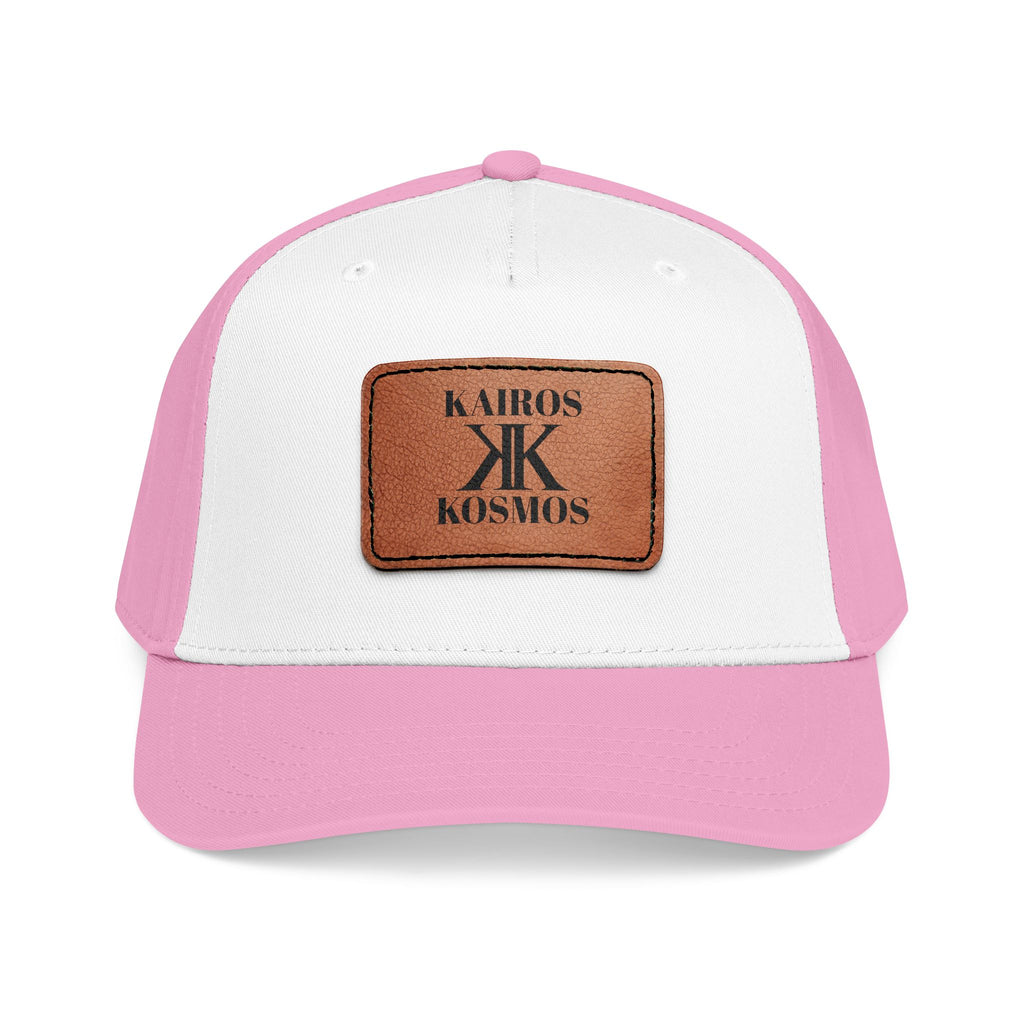 Leather Patch Baseball Cap — Kiros Kosmos Logo