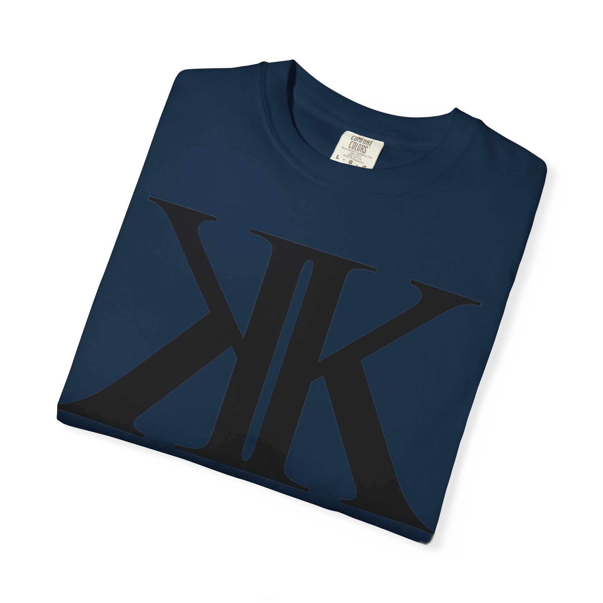 KK Monogram Tee — Bold Symmetrical Lettermark T-Shirt