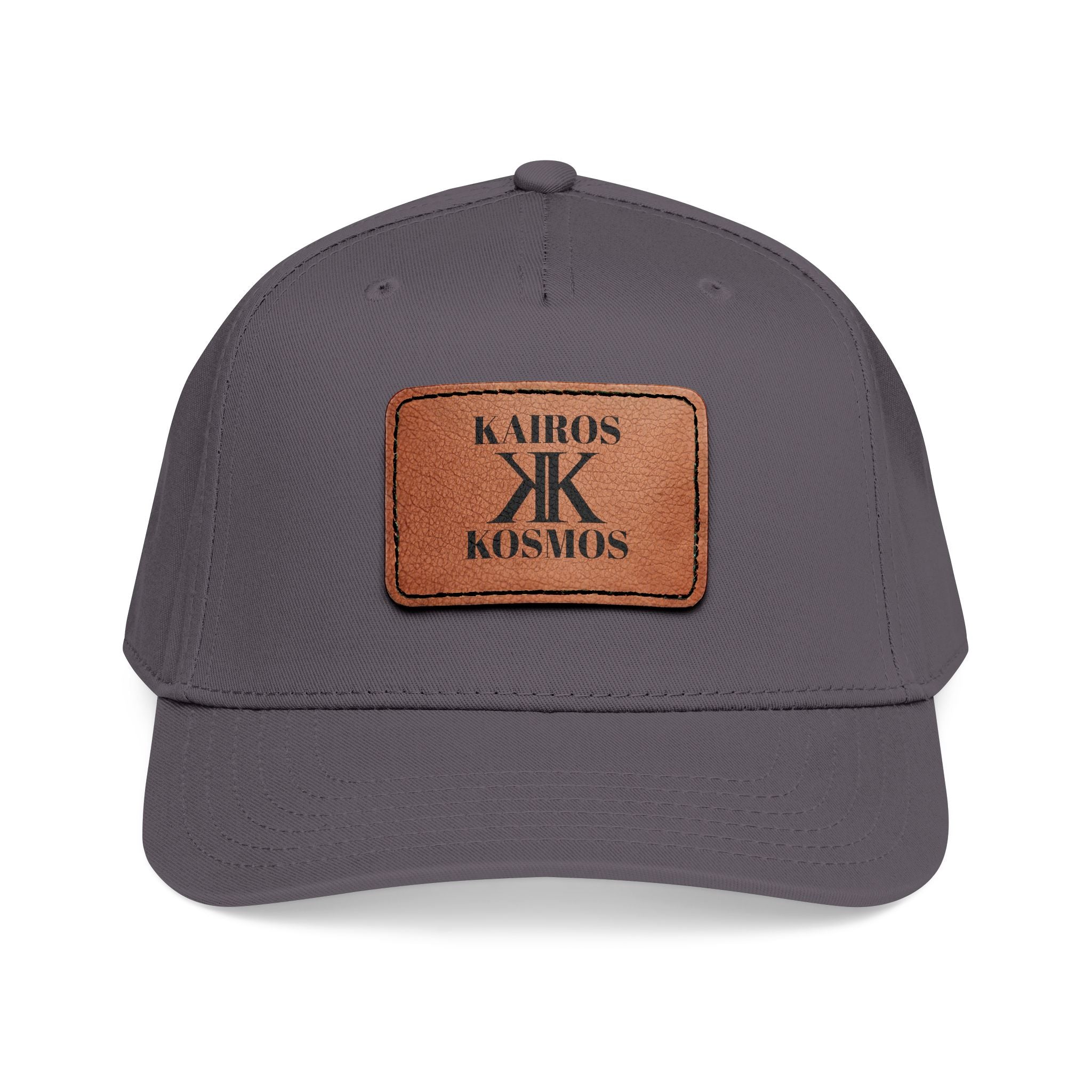 Leather Patch Baseball Cap — Kiros Kosmos Logo