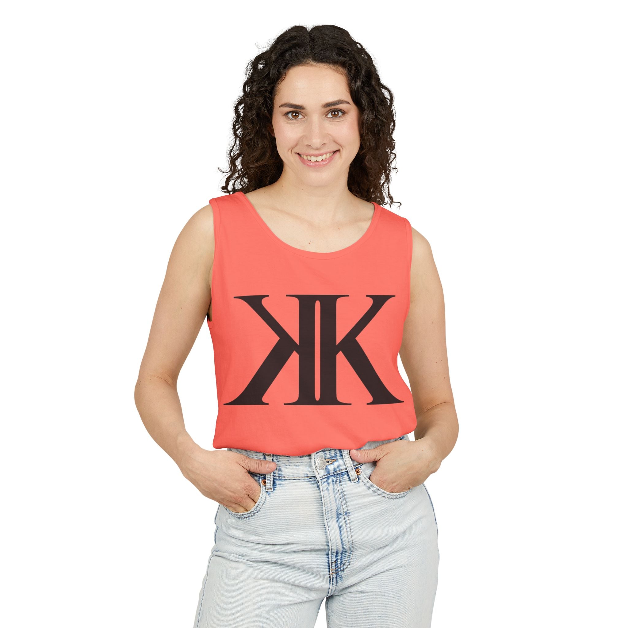 KK Monogram Tank Top — Minimalist Logo Graphic Tank