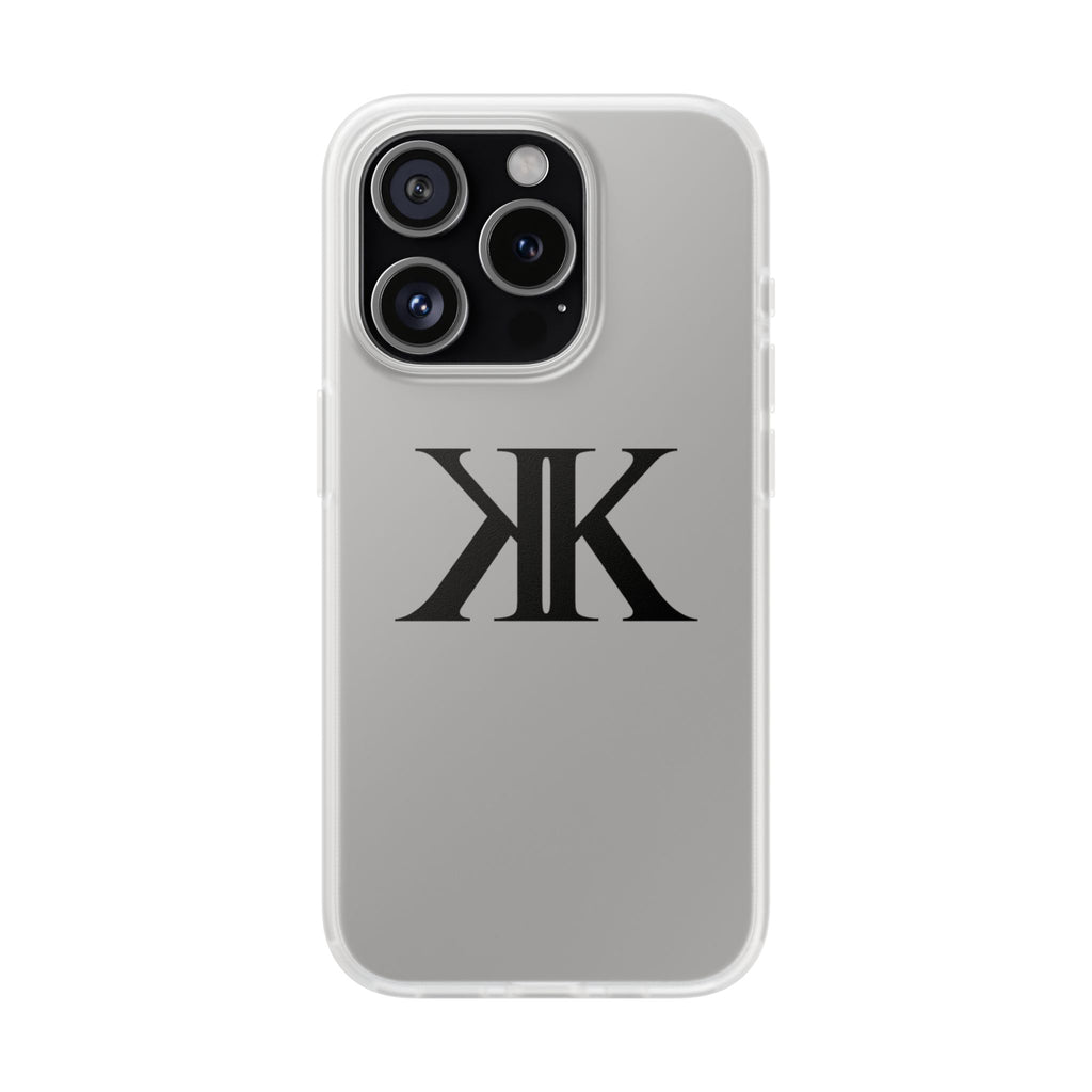 Monogram KK Phone Case — Minimalist Black Logo Flexi Case
