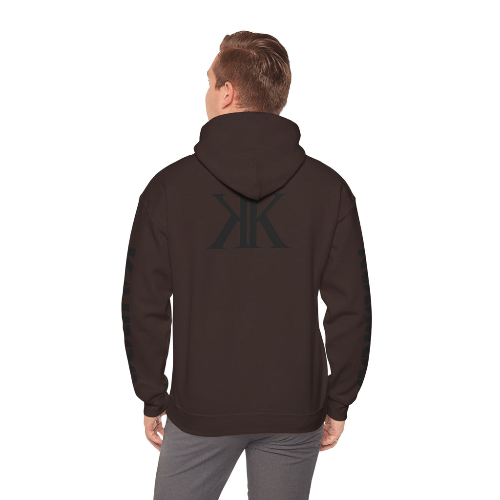 KAIROS KOSMOS Logo Hoodie — Minimalist Black Emblem Pullover