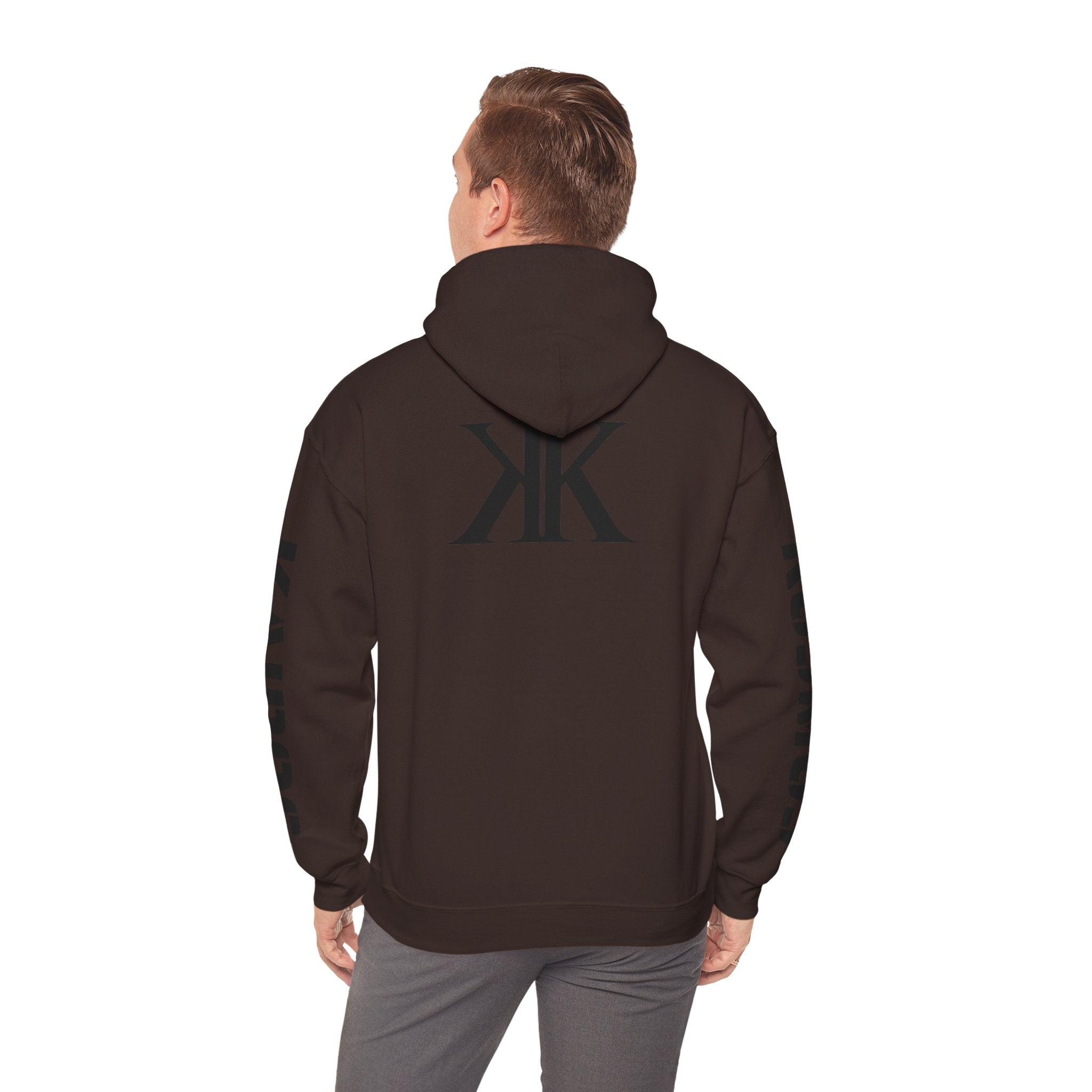 KAIROS KOSMOS Logo Hoodie — Minimalist Black Emblem Pullover