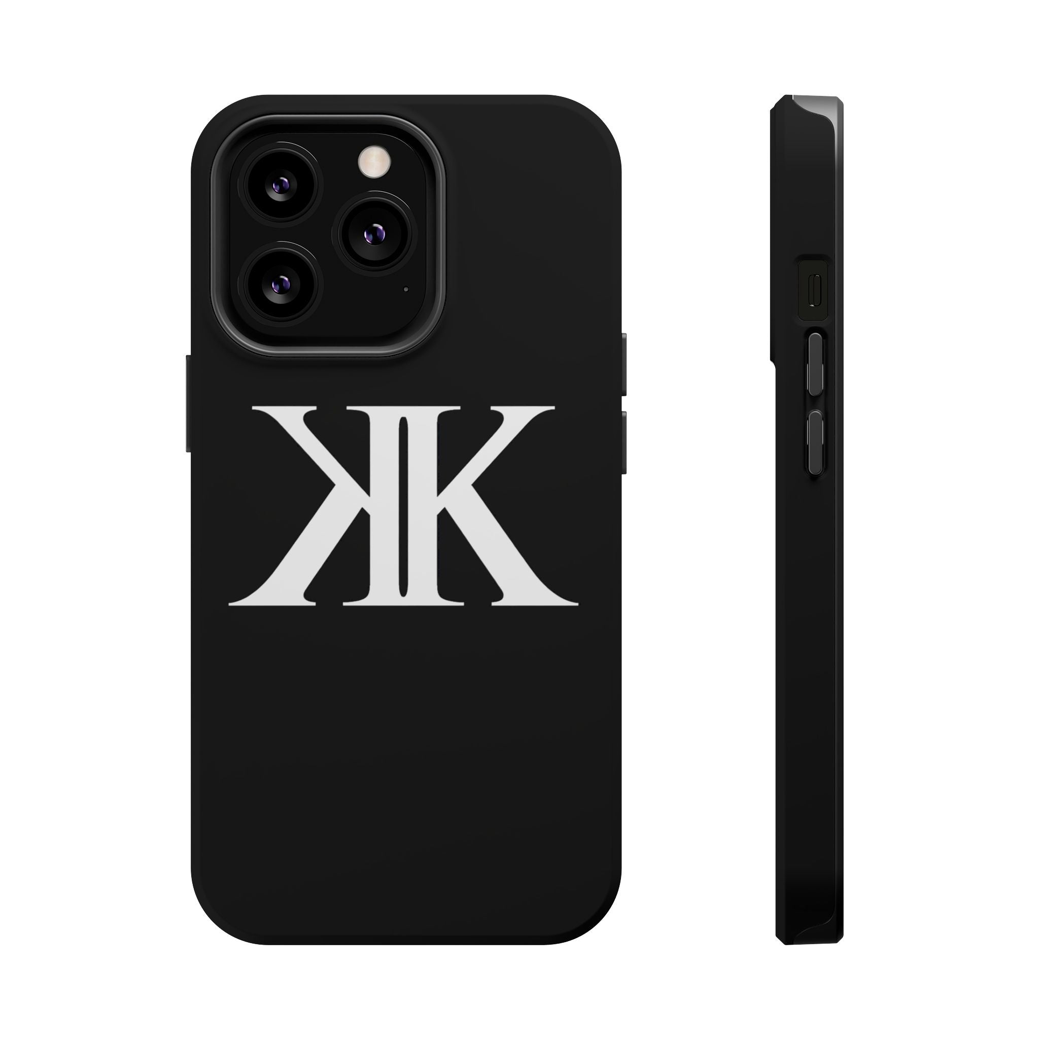 Magnetic Impact-Resistant BLACK Case with Bold KK Monogram