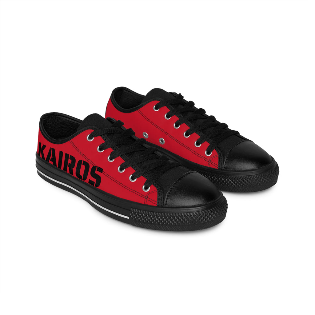 Kairos Kosmos RED Low-Top Sneakers — Bold Streetwear Canvas Shoes