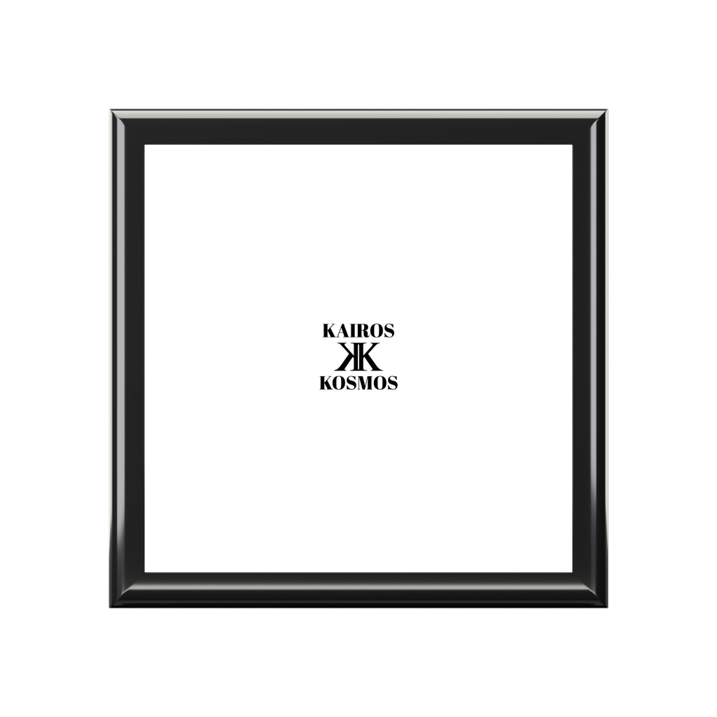 Jewelry Box with Minimalist 'KAIROS KOSMOS' Logo