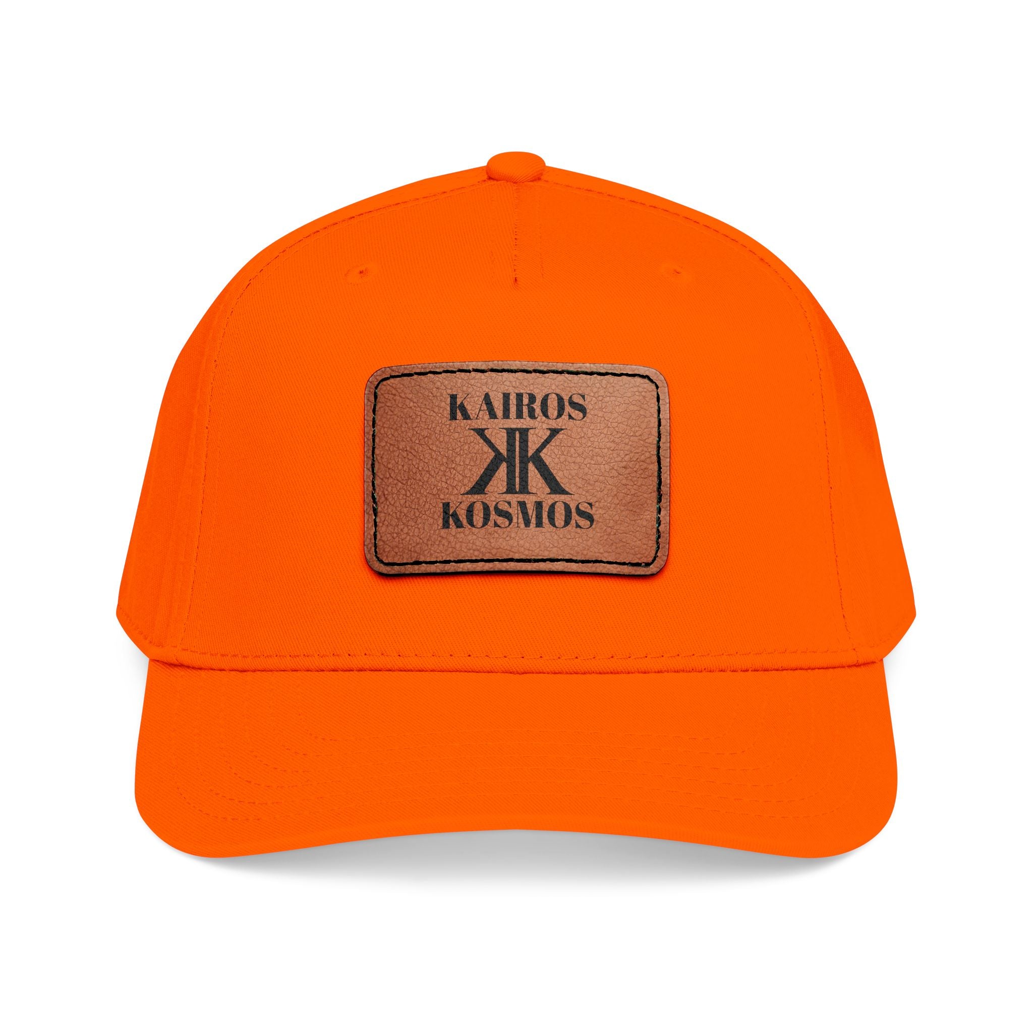Leather Patch Baseball Cap — Kiros Kosmos Logo