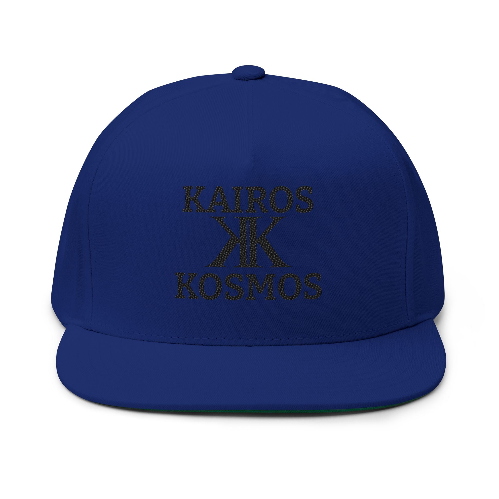 Kairos Kosmos Embroidered Flat Bill Cap — 'Give No Fu*ks' Snapback Hat