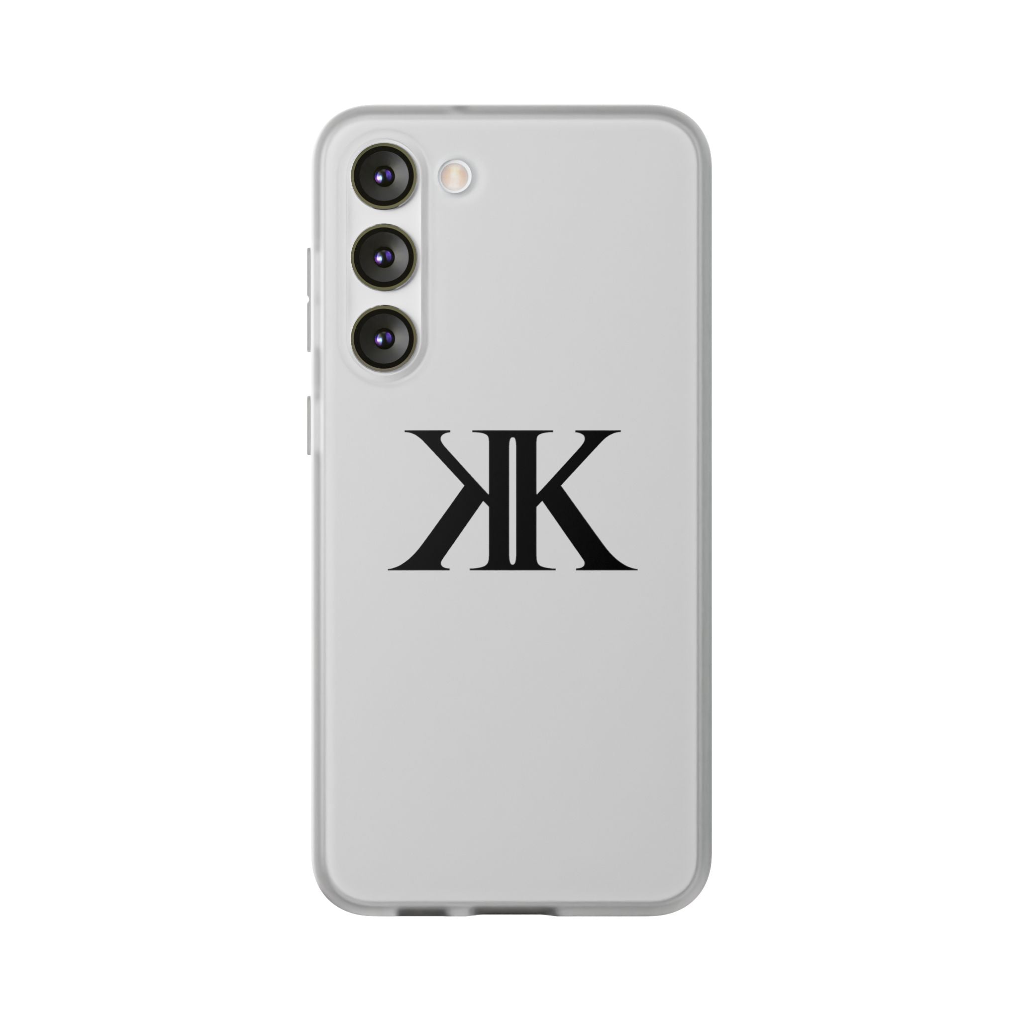 Monogram KK Phone Case — Minimalist Black Logo Flexi Case