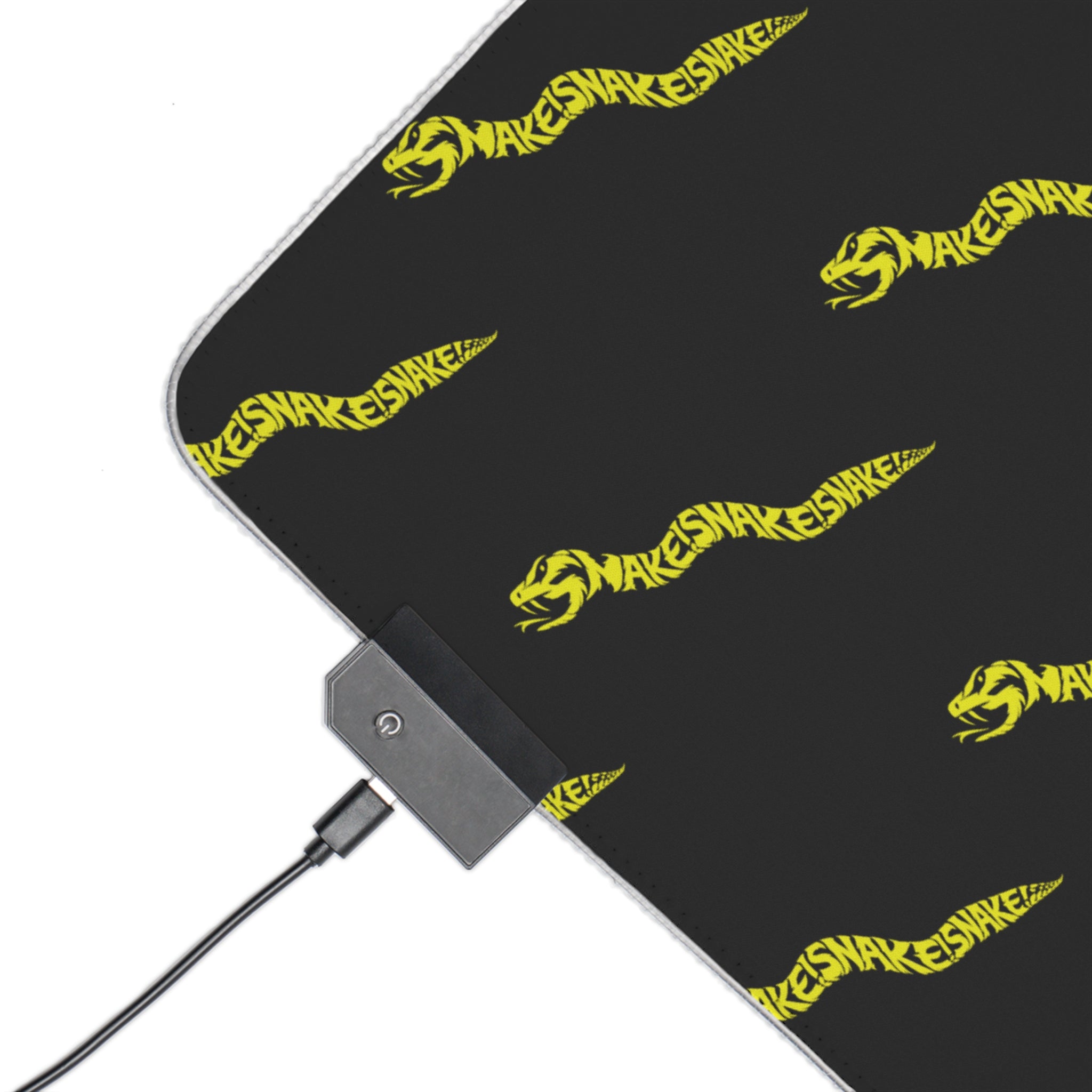 Aspis Collection LED Gaming Mouse Pad — RGB Edge Large Desk Mat with Repeating Lightning Pattern