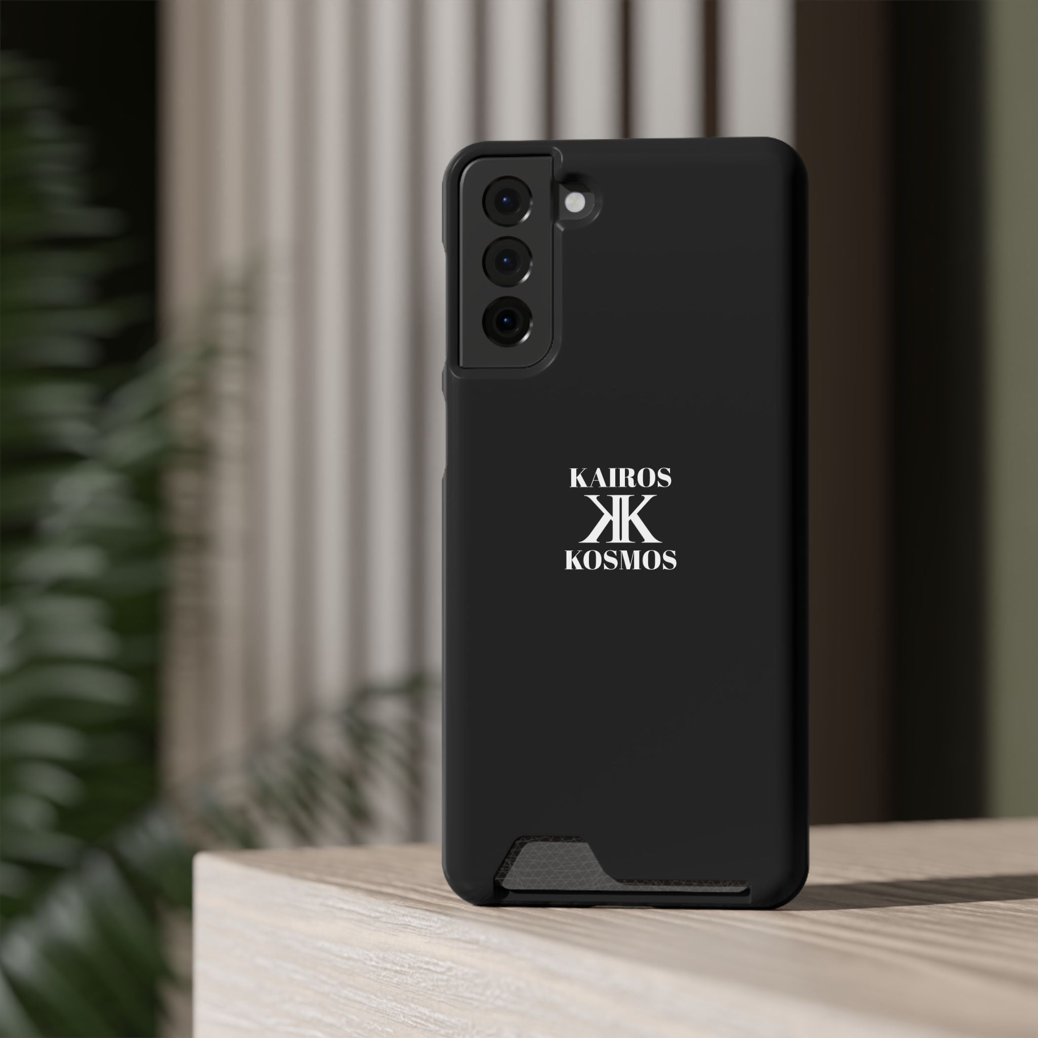 Kairos Kosmos BLACK Cardholder Phone Case — Slim Protective Wallet Case