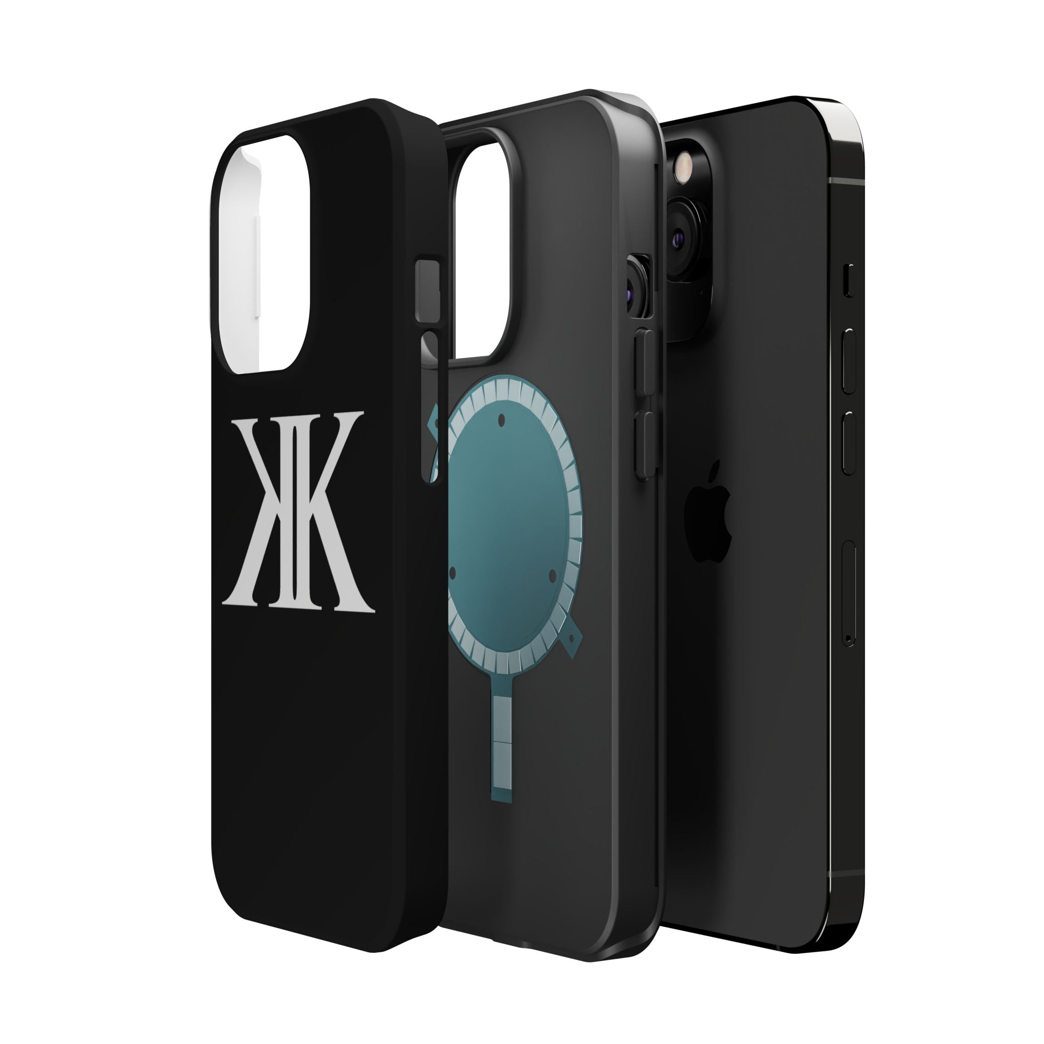 Magnetic Impact-Resistant BLACK Case with Bold KK Monogram