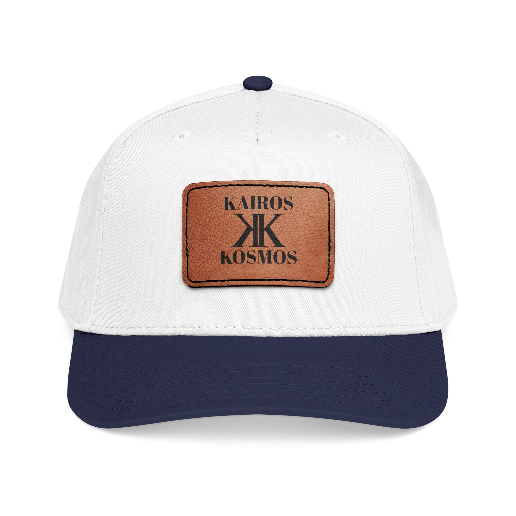 Leather Patch Baseball Cap — Kiros Kosmos Logo