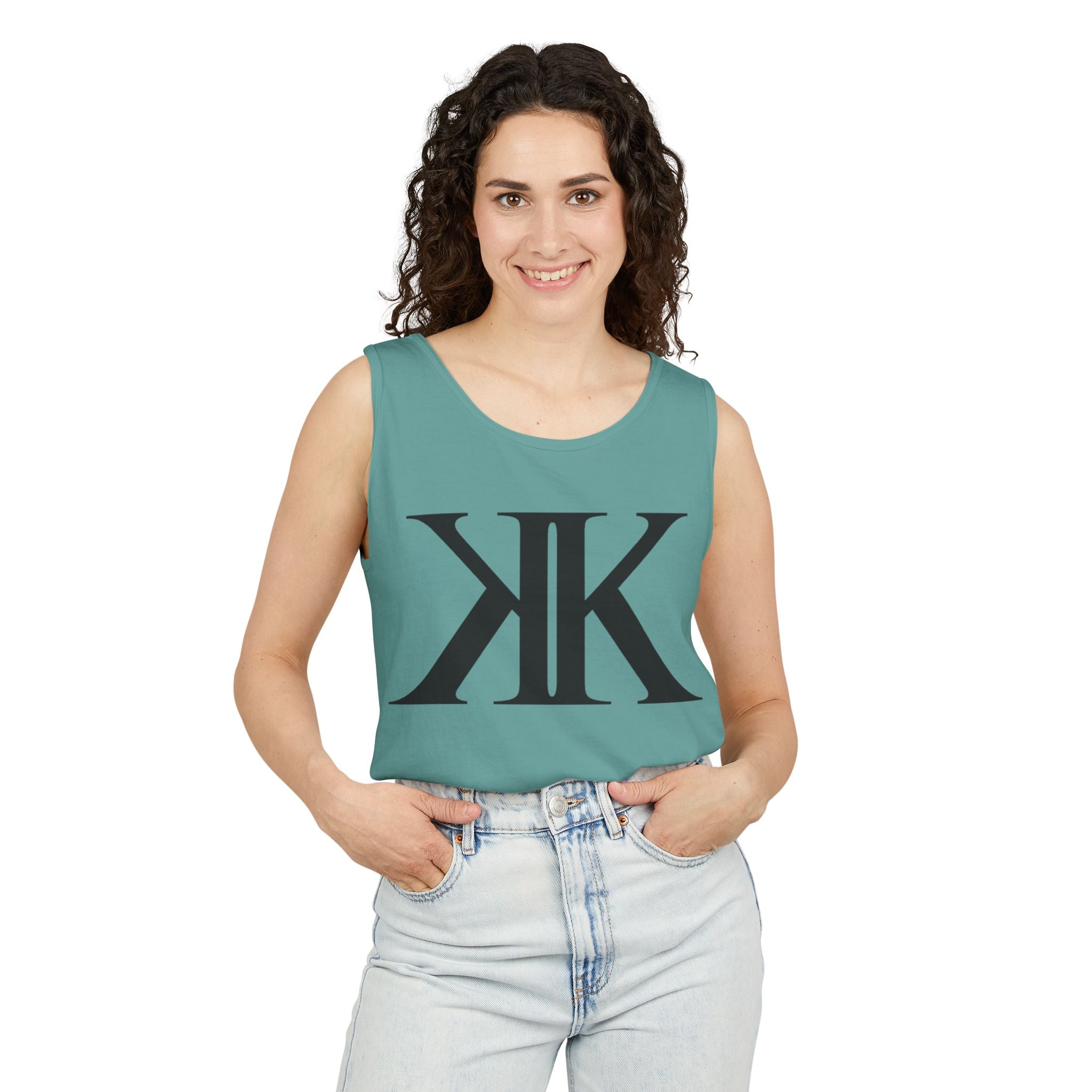 KK Monogram Tank Top — Minimalist Logo Graphic Tank