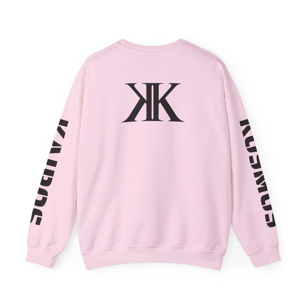 Crewneck Sweatshirt — Bold KK Logo with Sleeve Text (Kaurde / Kaurde)