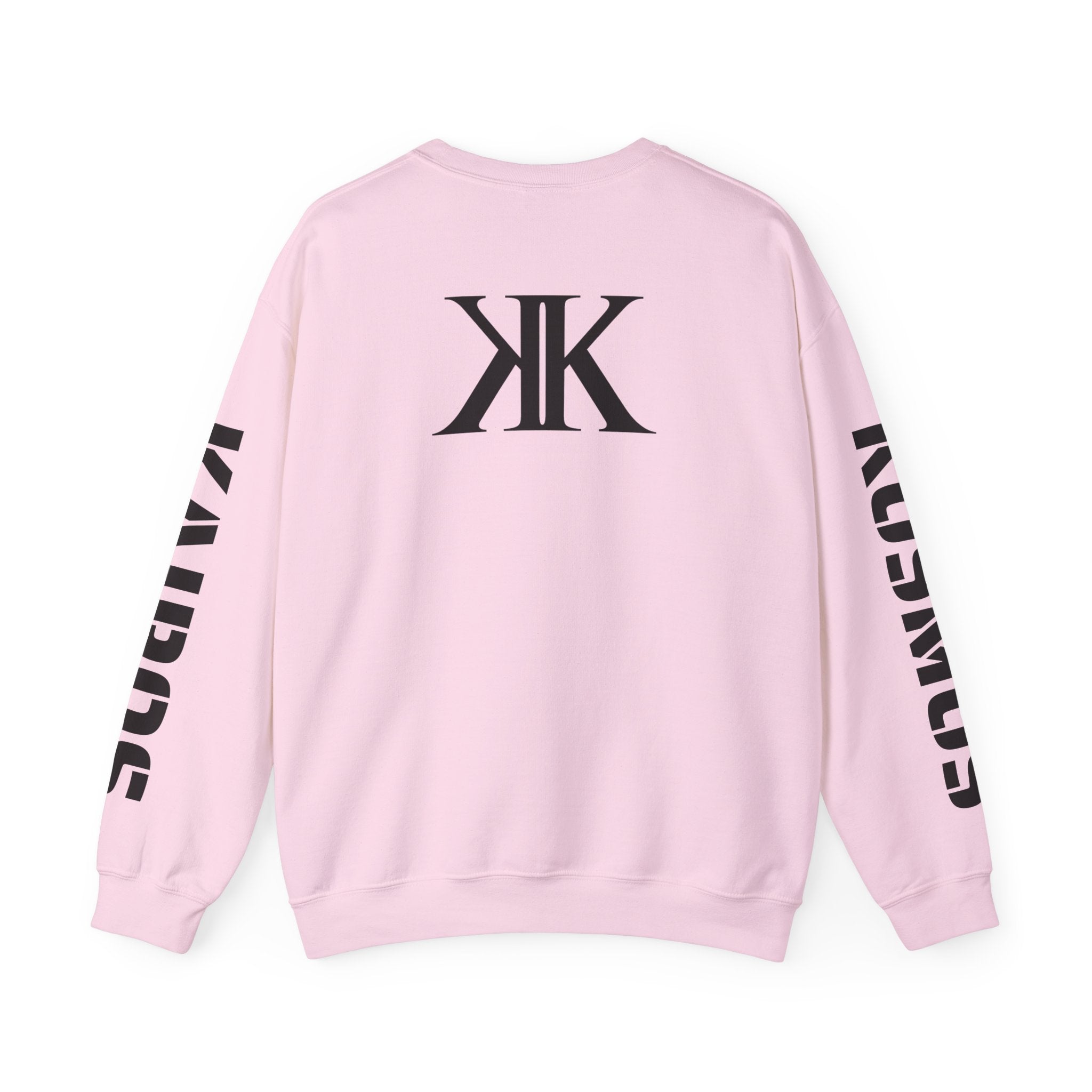 Crewneck Sweatshirt — Bold KK Logo with Sleeve Text (Kaurde / Kaurde)