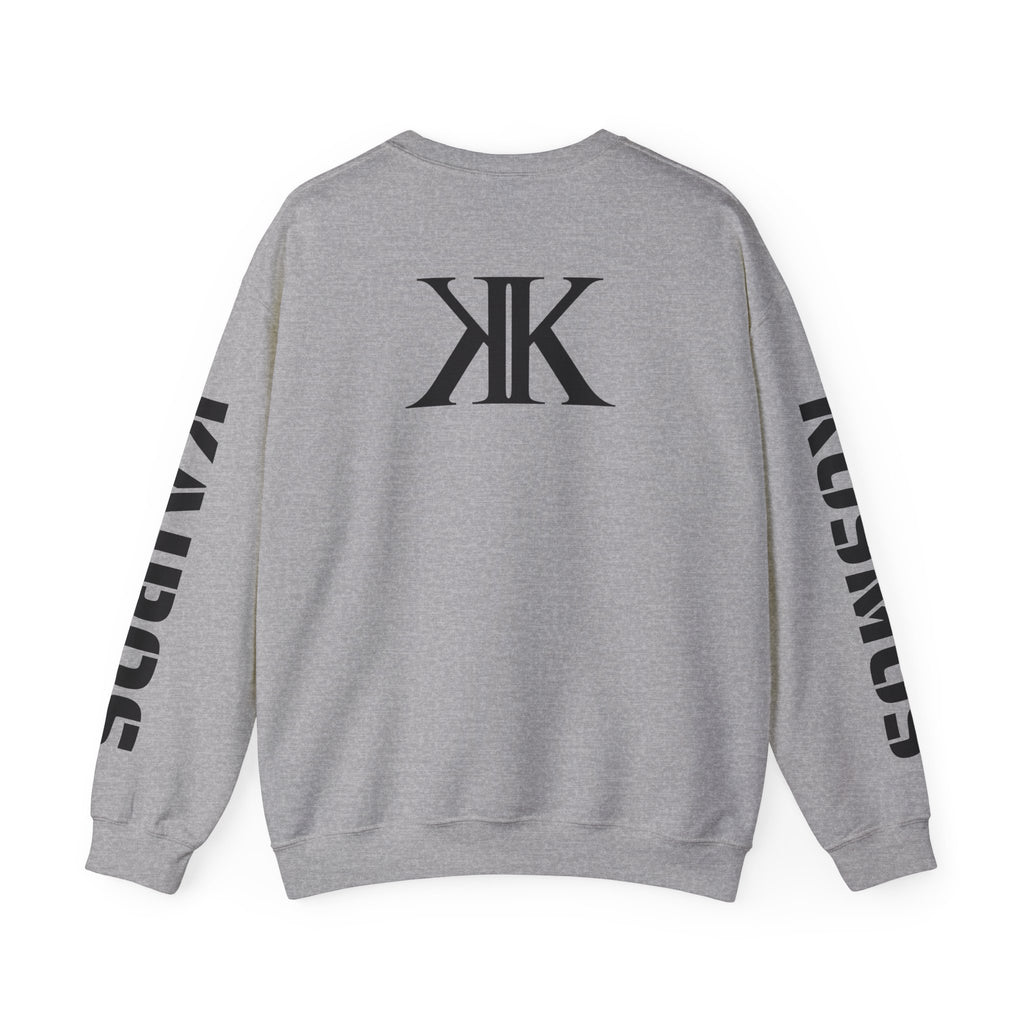 Crewneck Sweatshirt — Bold KK Logo with Sleeve Text (Kaurde / Kaurde)