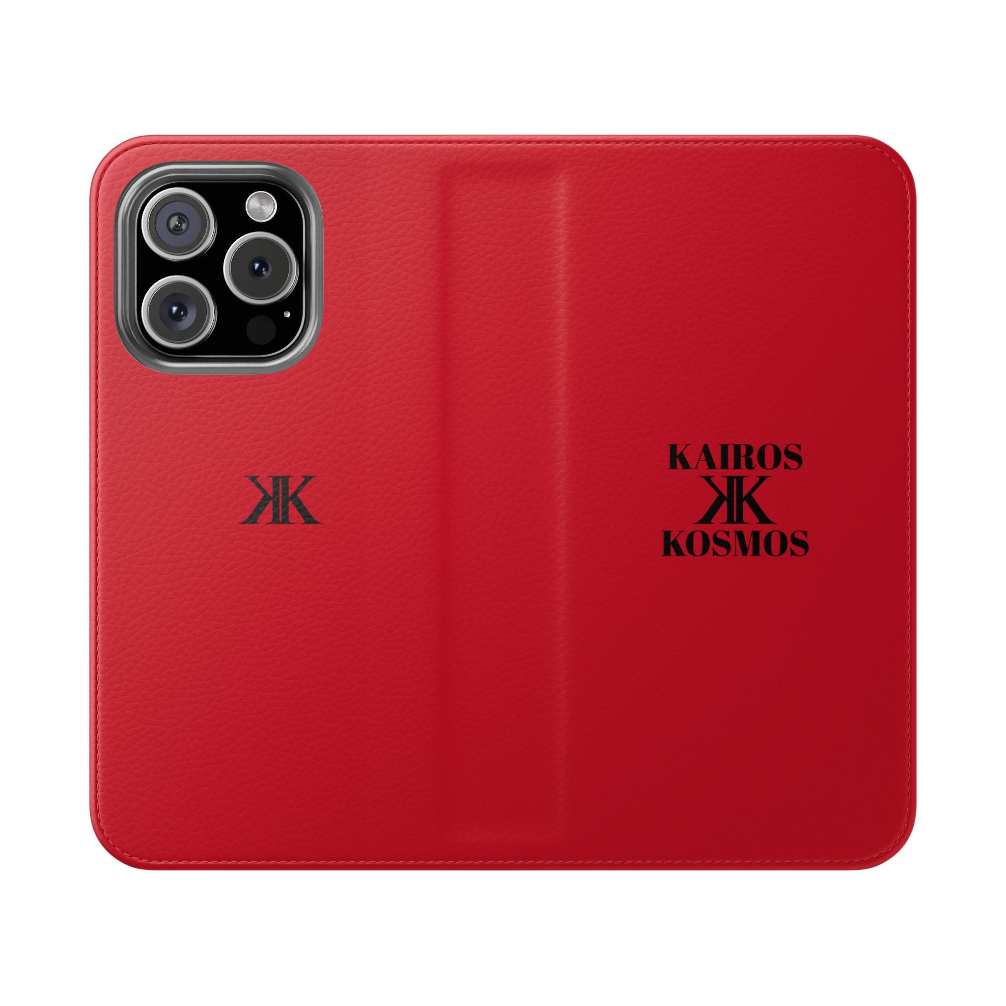 Kairos Kosmos Logo RED Flip Phone Case